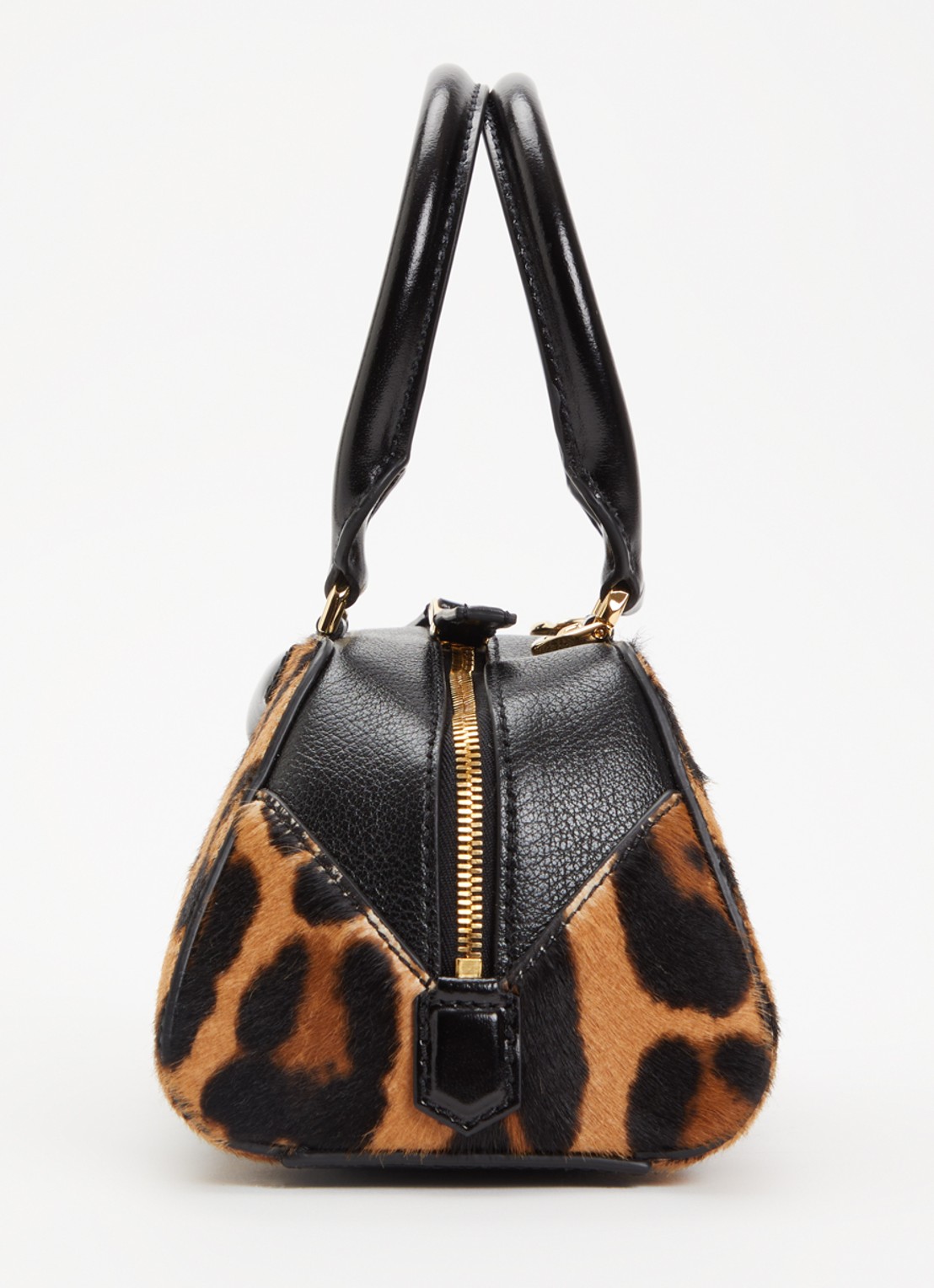 Givenchy Antigona handtas van kalfsleer met panterprint - detail 2 zwart