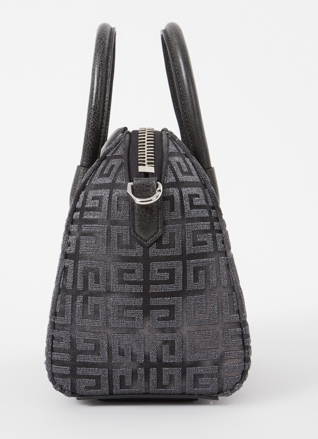 Givenchy Antigona Mini handtas van canvas met kalfsleren details - detail 3 grijs