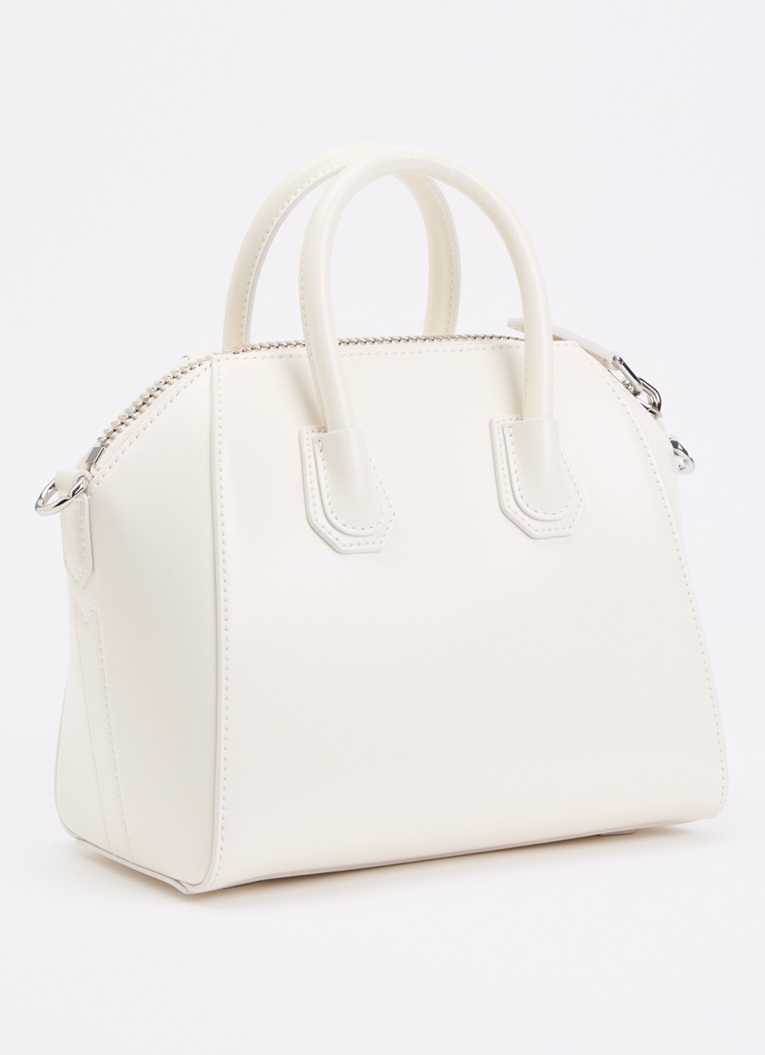 Givenchy Antigona Mini handtas van kalfsleer met afneembare schouderriem - achterkant ivoor