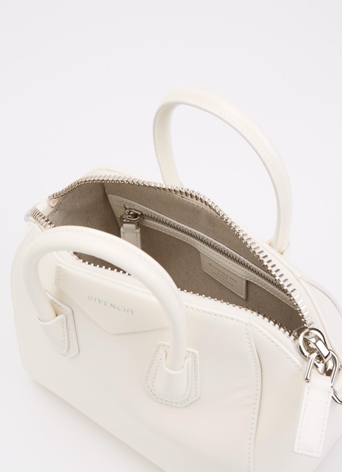 Givenchy Antigona Mini handtas van kalfsleer met afneembare schouderriem - detail 2 ivoor