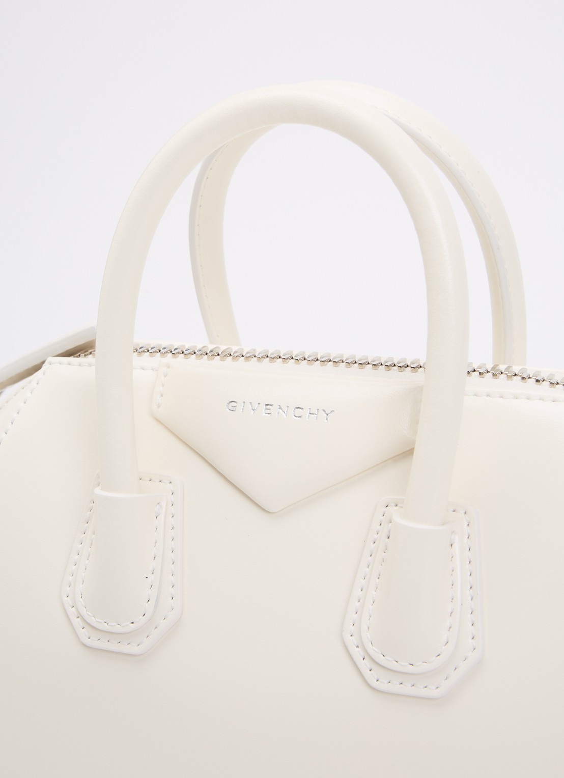 Givenchy Antigona Mini handtas van kalfsleer met afneembare schouderriem - detail 4 ivoor