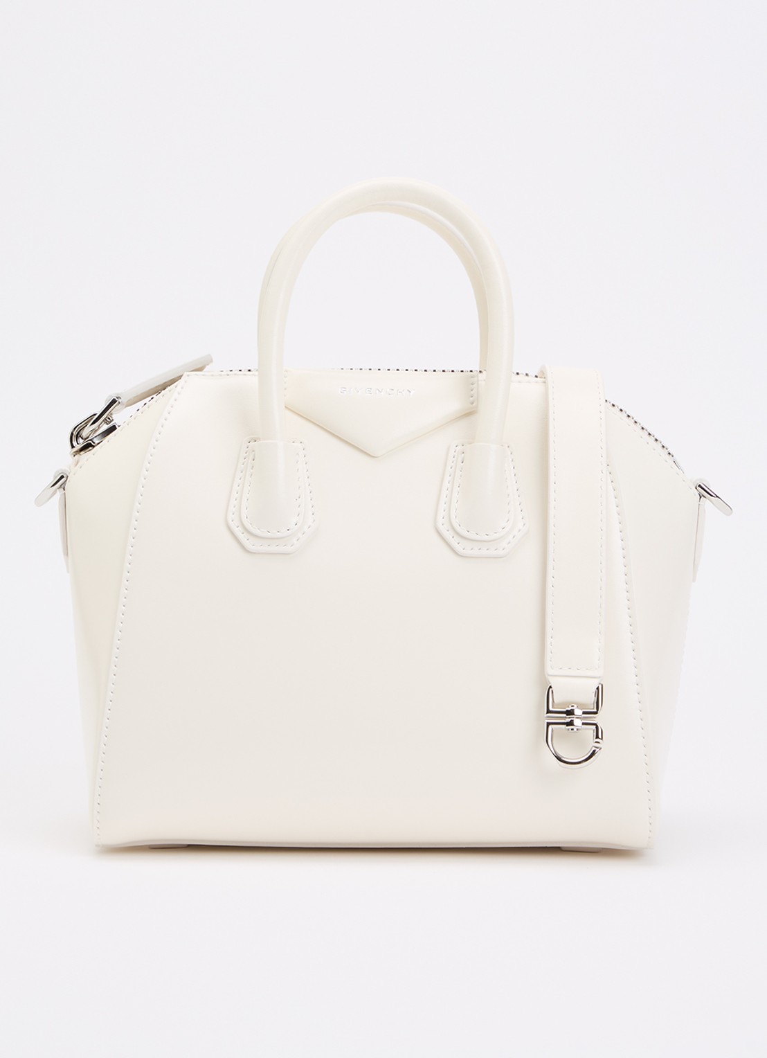 Givenchy Antigona Mini handtas van kalfsleer met afneembare schouderriem - voorkant 6 ivoor