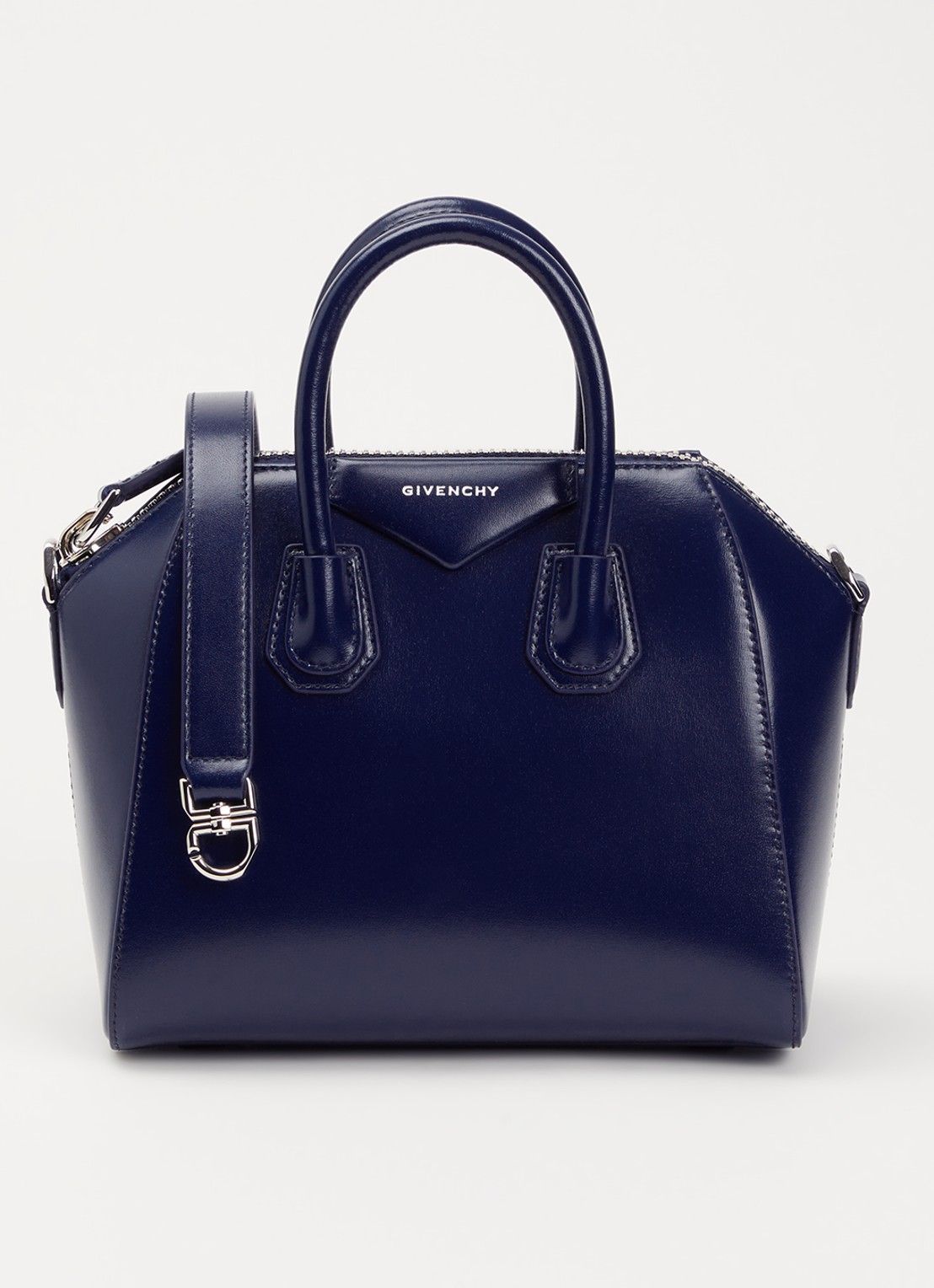 Givenchy Antigona Mini handtas van kalfsleer met afneembare schouderriem - voorkant 2 blauw
