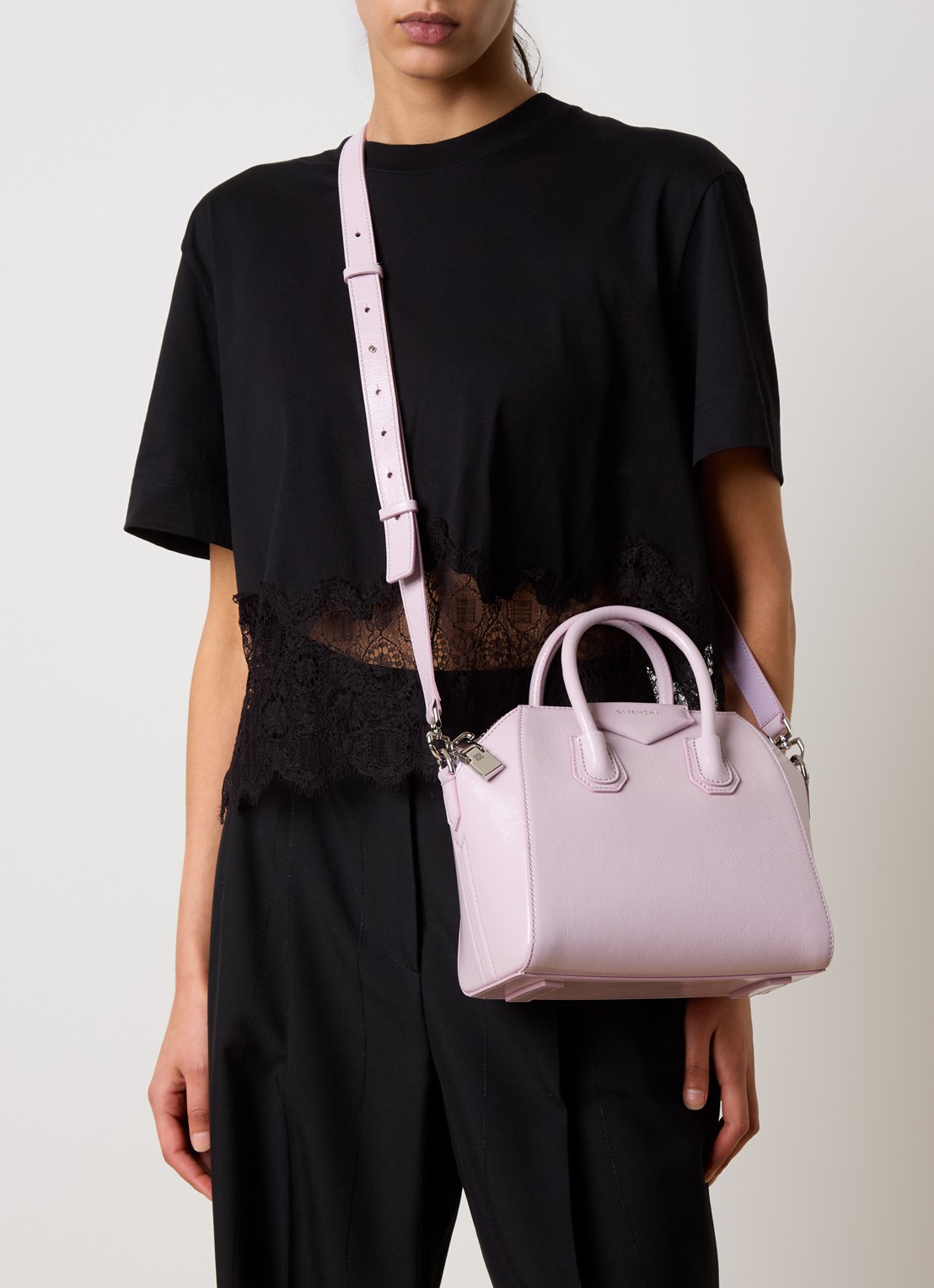 Givenchy Antigona Mini handtas van kalfsleer - voorkant 2 lila