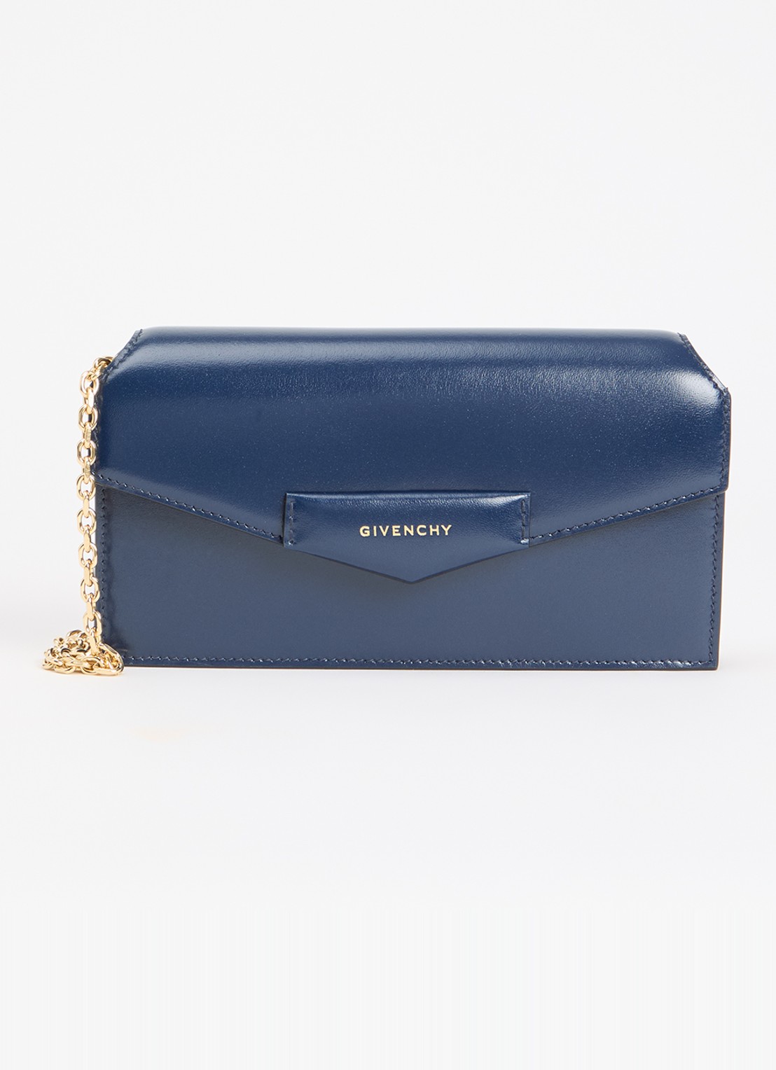 Givenchy Antigona On Chain crossbodytas van kalfsleer - voorkant 2 donkerblauw