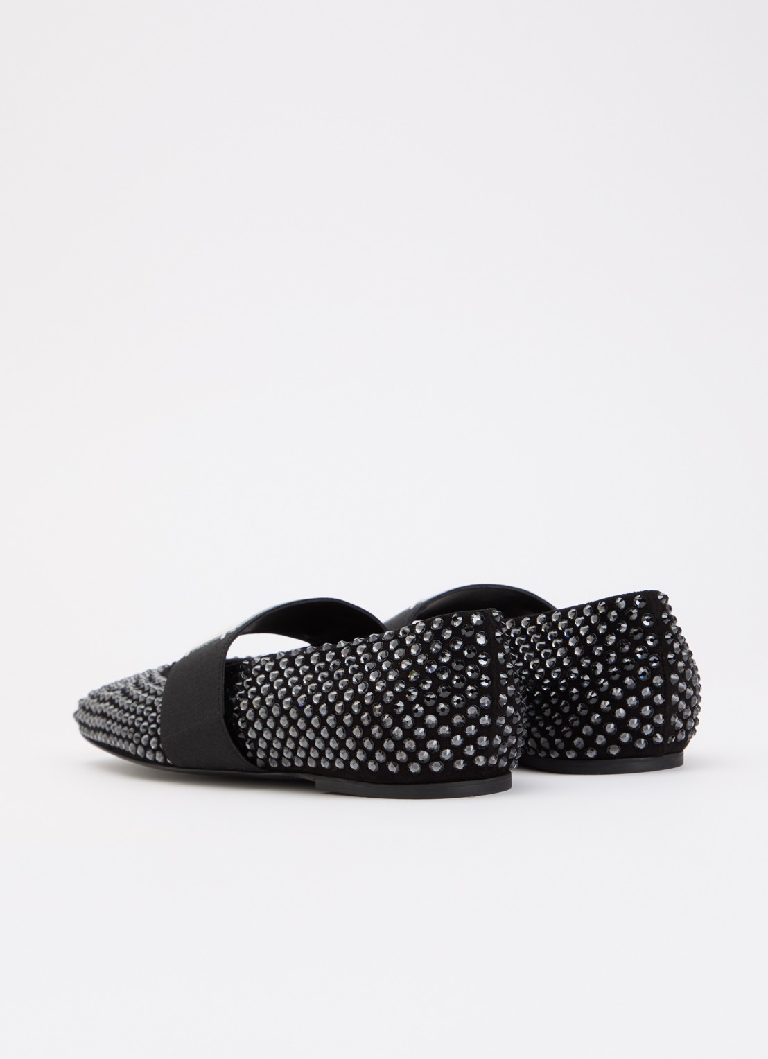 Givenchy Ballerina met strass en logo - achterkant zwart