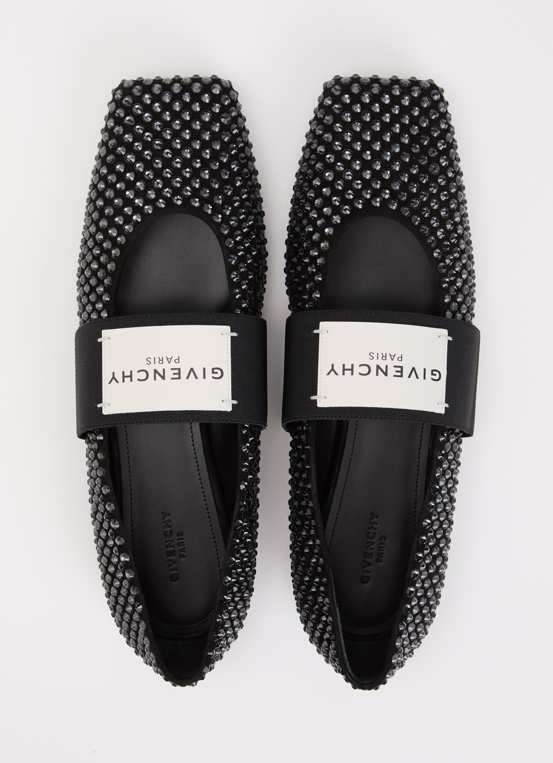 Givenchy Ballerina met strass en logo - detail 3 zwart