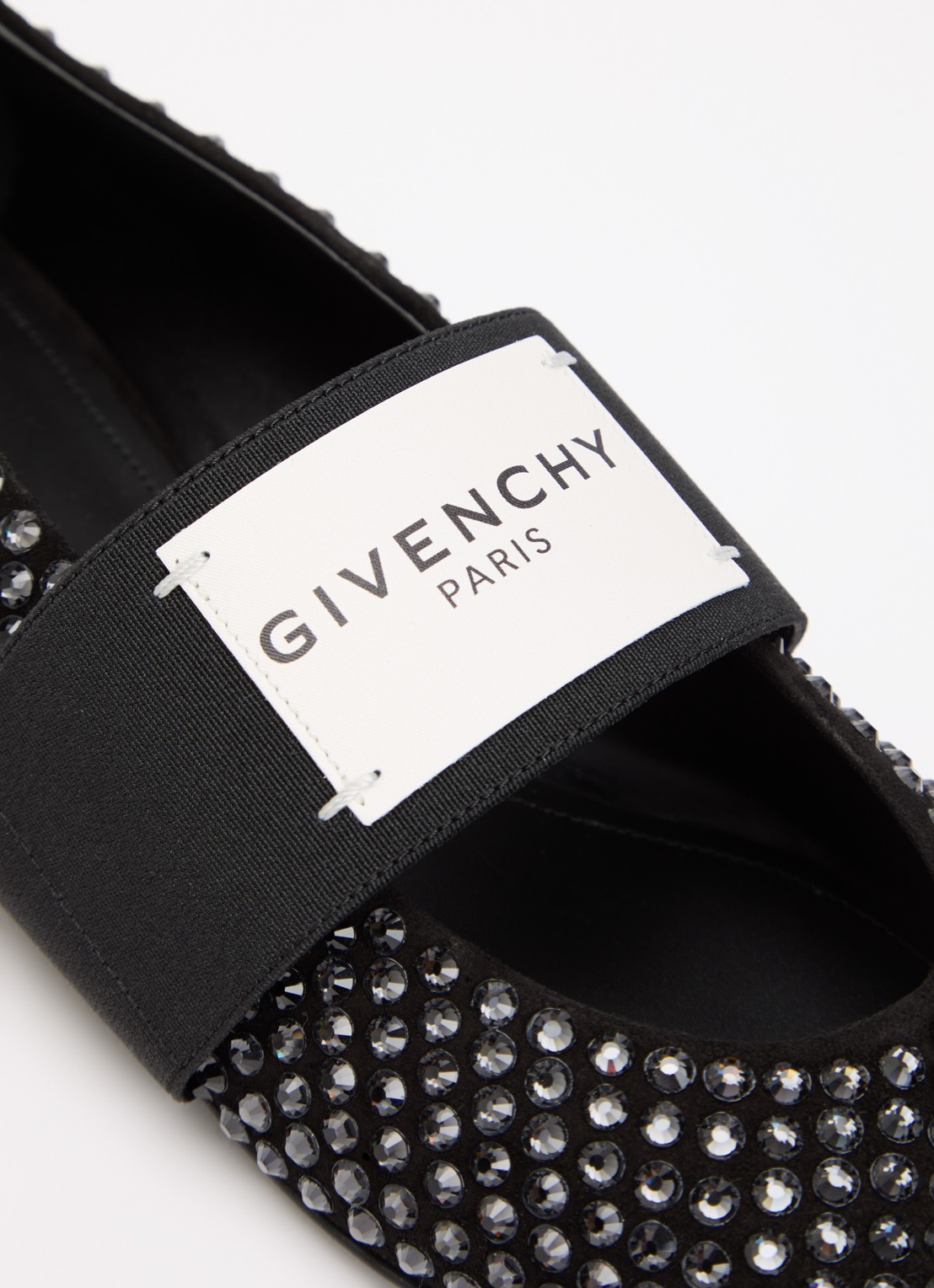 Givenchy Ballerina met strass en logo - detail 5 zwart