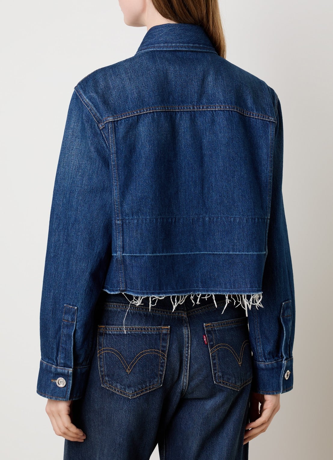 Givenchy Blouse van denim - achterkant 6 indigo