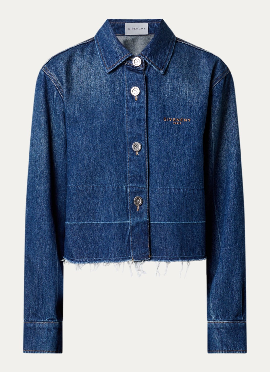 Givenchy Blouse van denim - voorkant 4 indigo