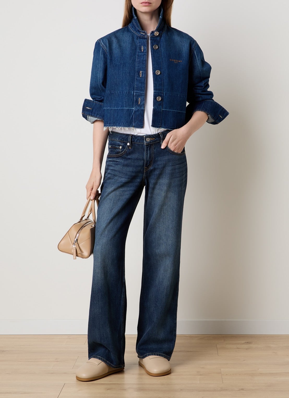 Givenchy Blouse van denim - voorkant 5 indigo