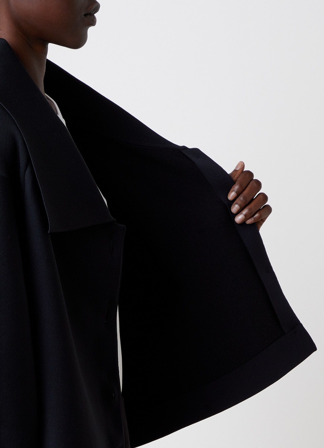 Givenchy Cocoon jack met ballonmouw - detail 3 zwart