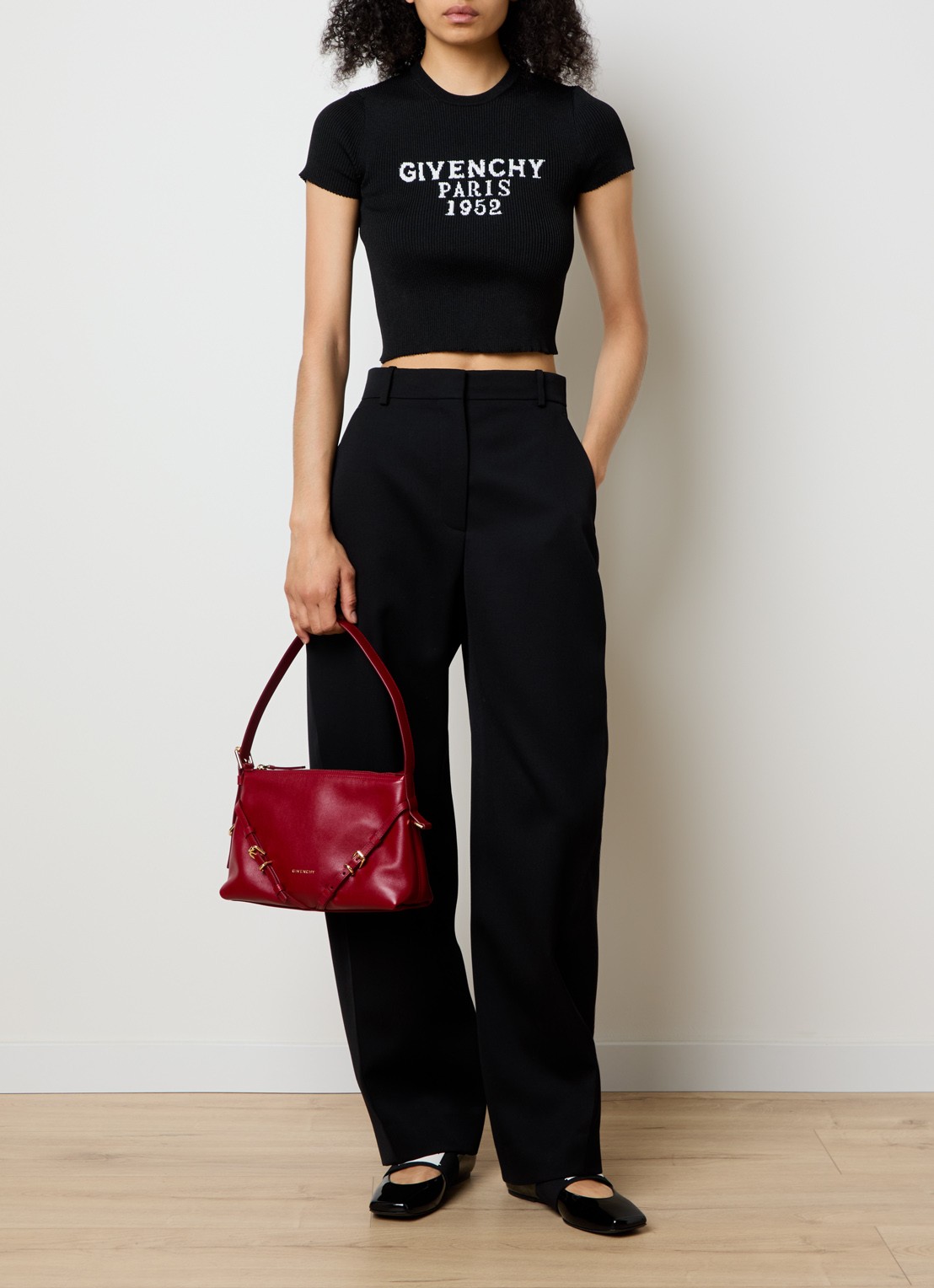 Givenchy Cocoon pantalon van wol - voorkant 5 zwart