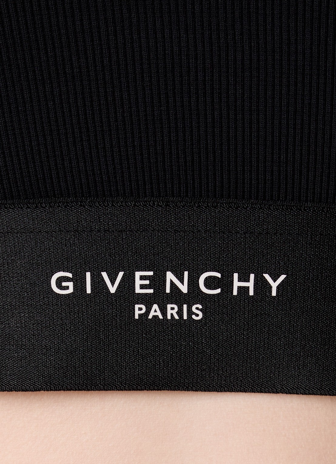 Givenchy Cropped tanktop met logoband - detail 5 zwart
