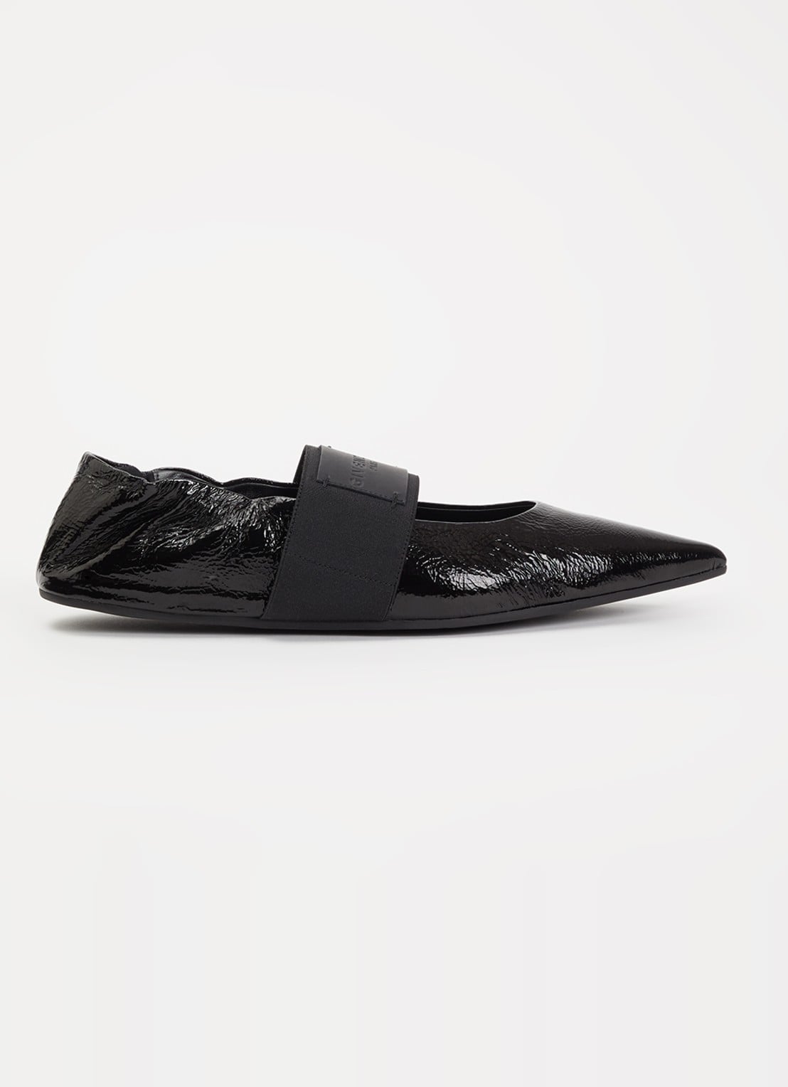 Givenchy Crush ballerina van kalfsleer met lakfinish - voorkant 5 zwart