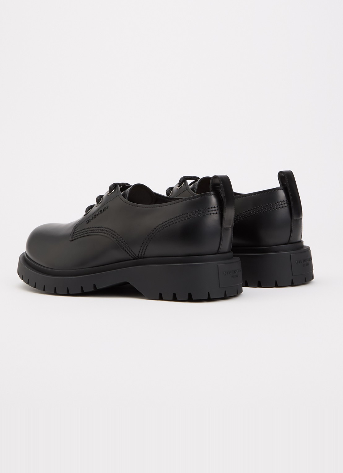 Givenchy Derbie veterschoen met kalfsleren details - achterkant zwart