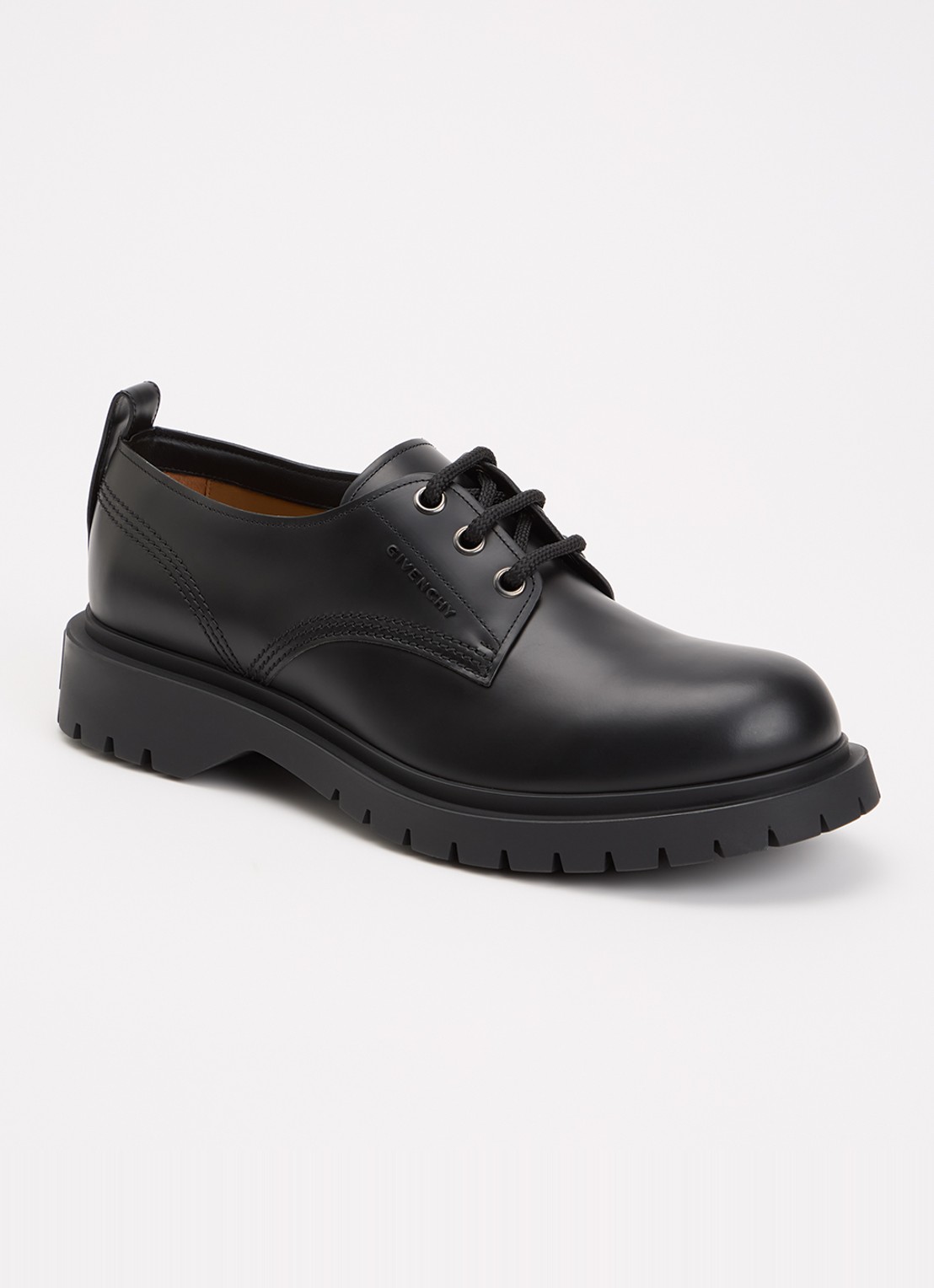 Givenchy Derbie veterschoen met kalfsleren details - voorkant 2 zwart