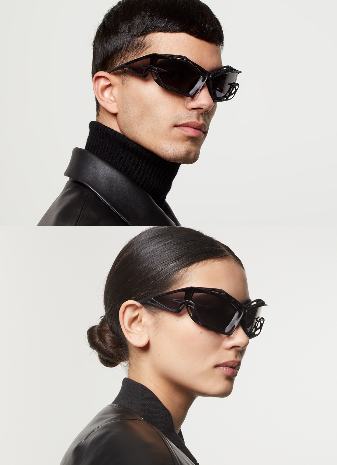 Givenchy Giv Cut Cage zonnebril GV40081I - voorkant 2 zwart