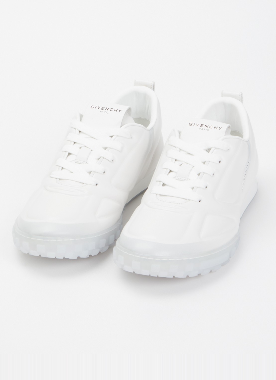 Givenchy Glide sneaker van kalfsleer met logo - detail wit