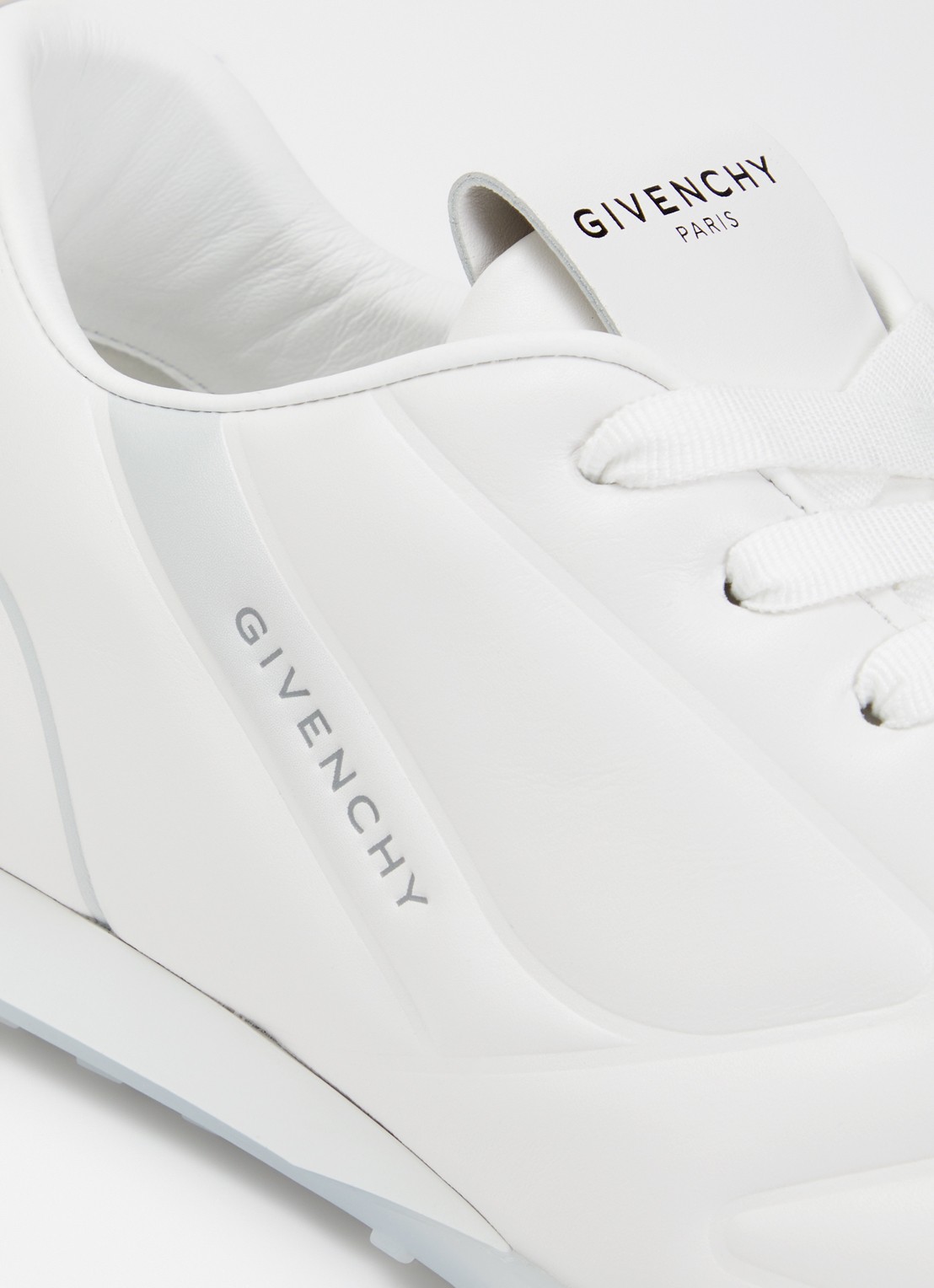 Givenchy Glide sneaker van kalfsleer met logo - detail 4 wit