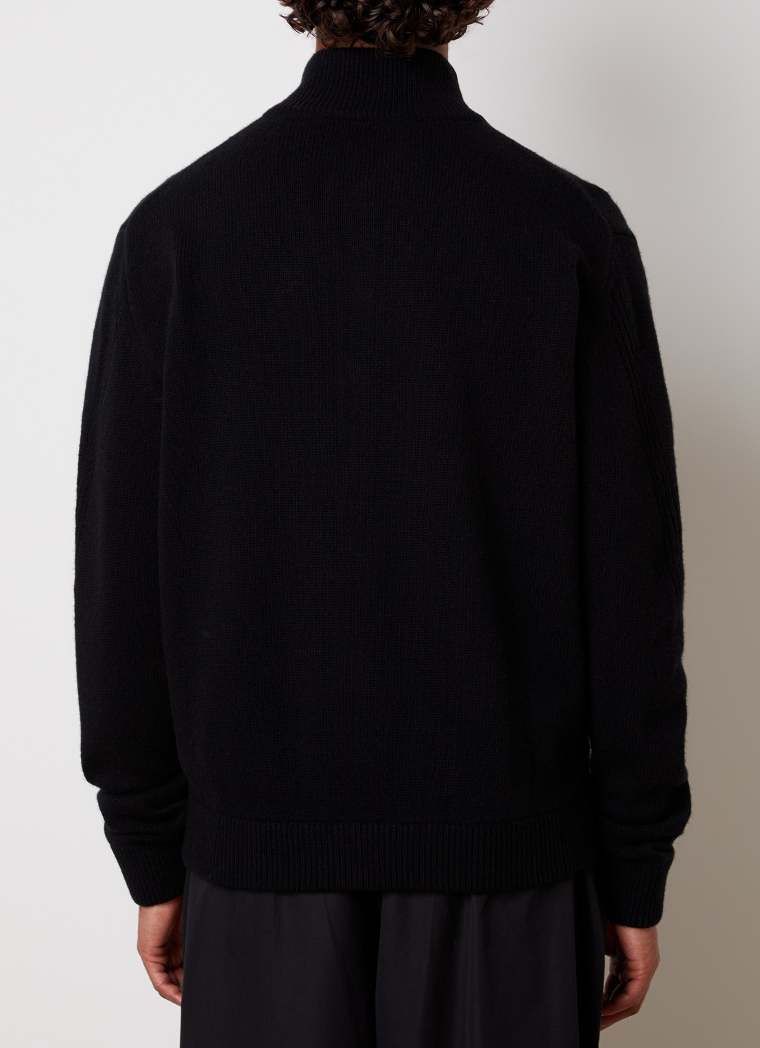Givenchy Grofgebreid vest in kasjmierblend met logo - achterkant zwart
