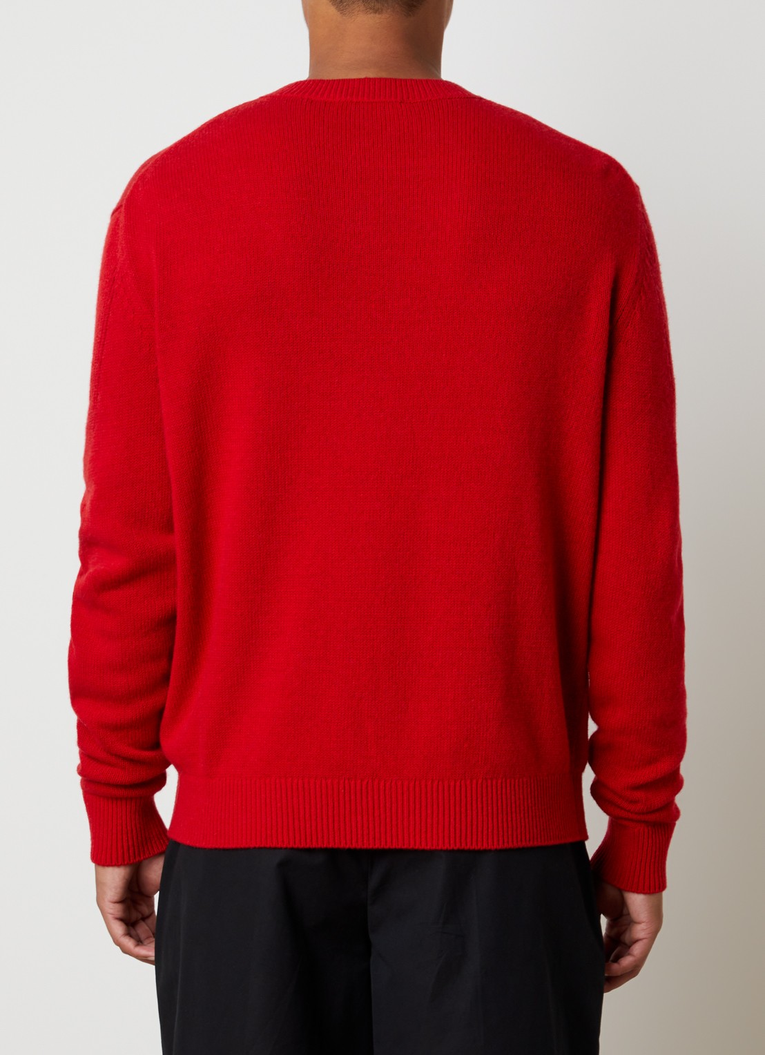 Givenchy Grofgebreide trui in kasjmierblend met logo - achterkant rood
