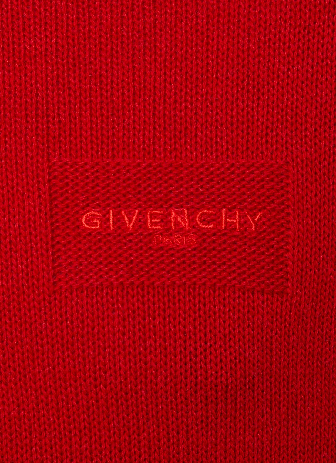 Givenchy Grofgebreide trui in kasjmierblend met logo - detail 3 rood