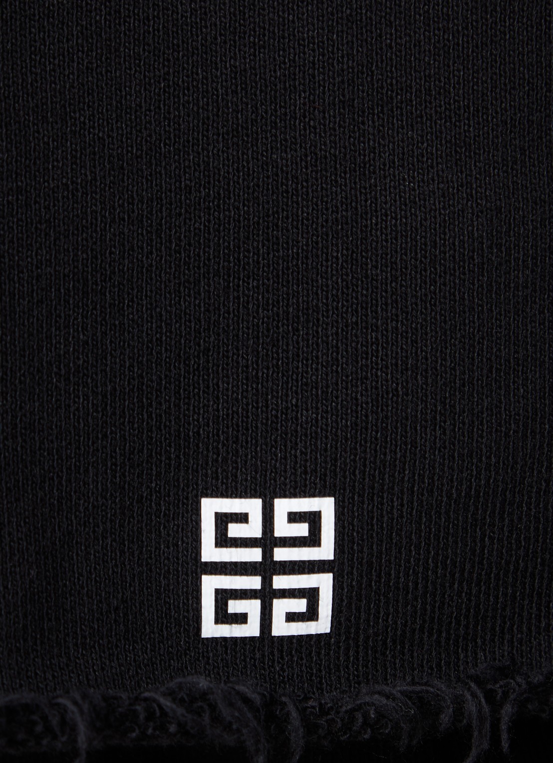 Givenchy Hoodie met logoprint en gerafelde zoom - detail 6 zwart
