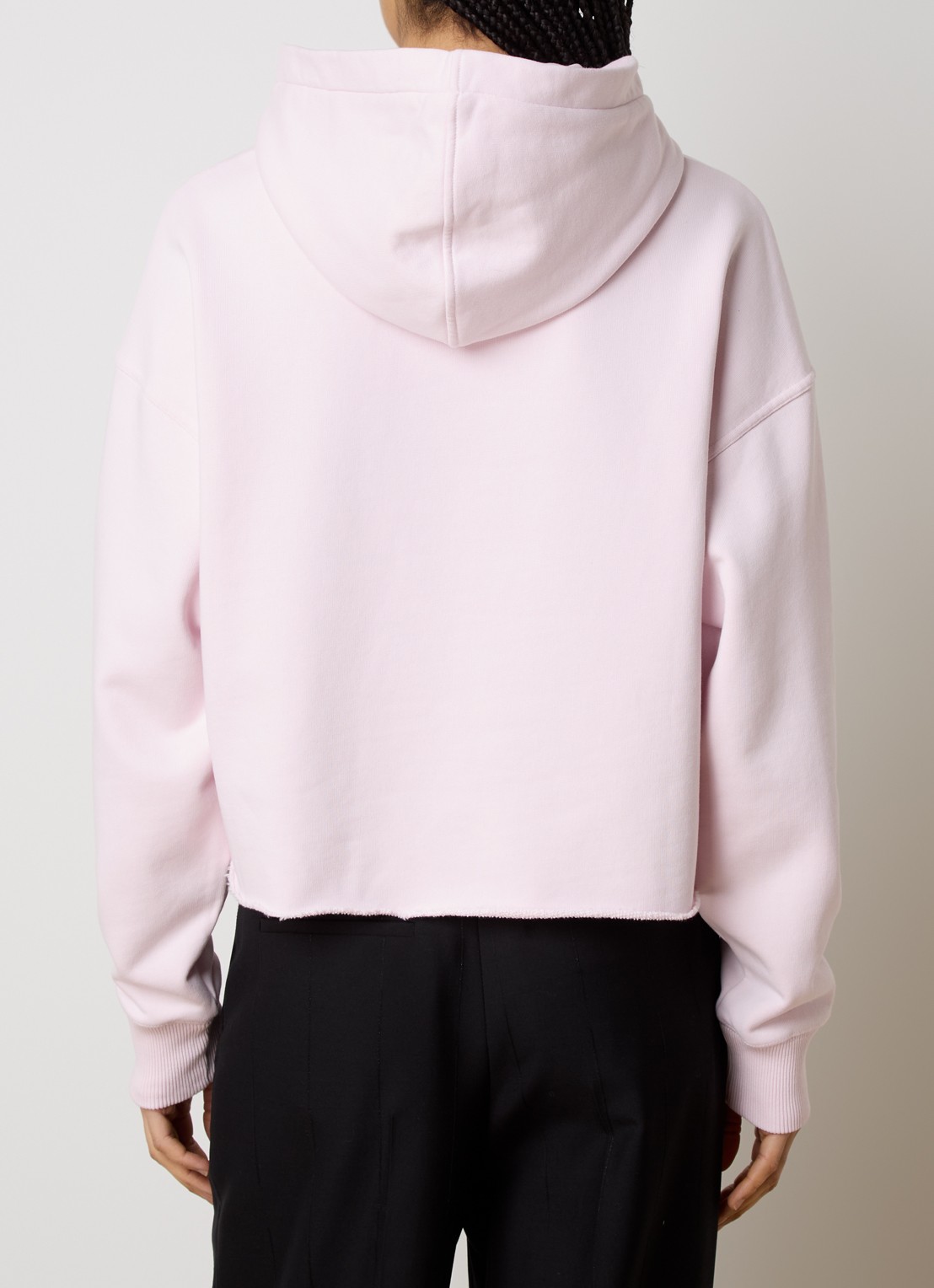 Givenchy Hoodie met logoprint en gerafelde zoom - achterkant lichtroze