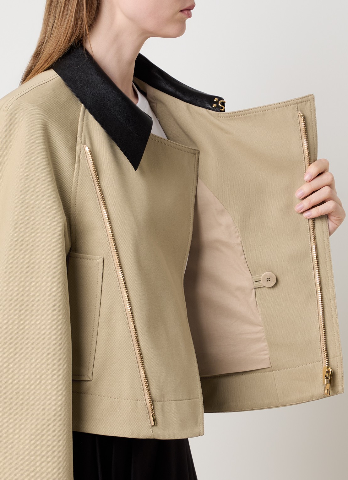 Givenchy Jack in wolblend met steekzakken - detail 3 beige