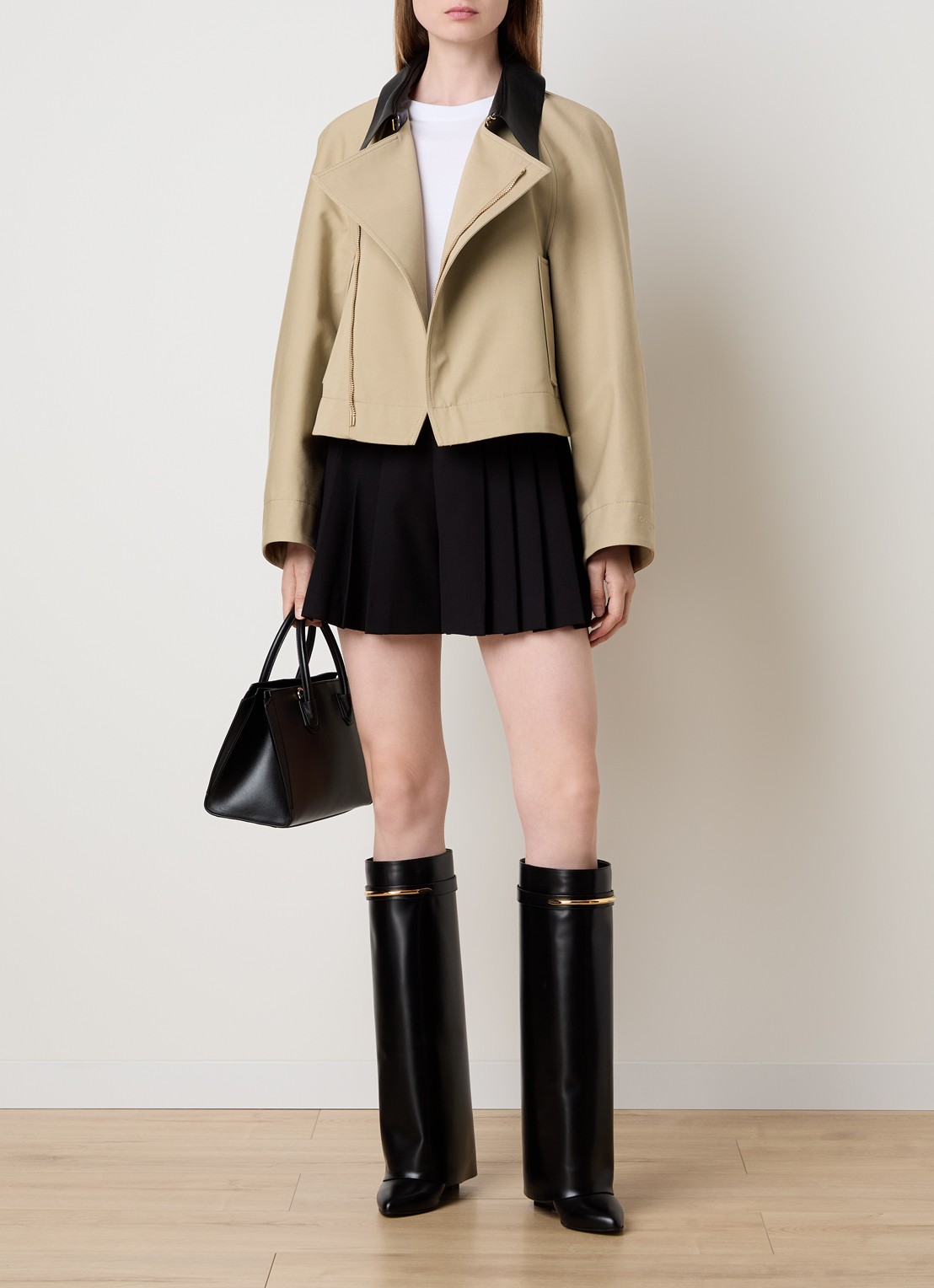 Givenchy Jack in wolblend met steekzakken - voorkant 6 beige
