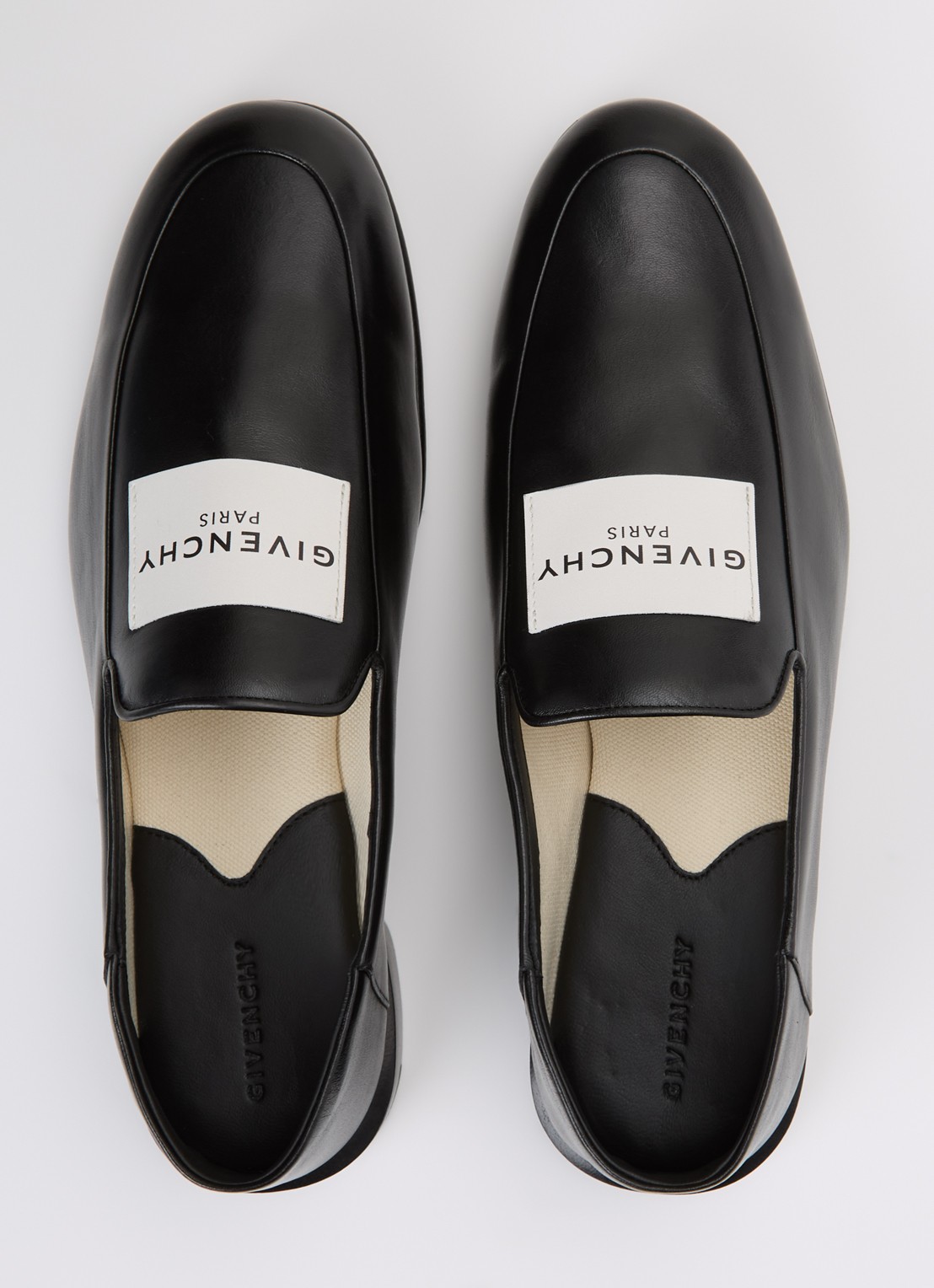 Givenchy Label loafer van lamsleer met logo - detail 2 zwart