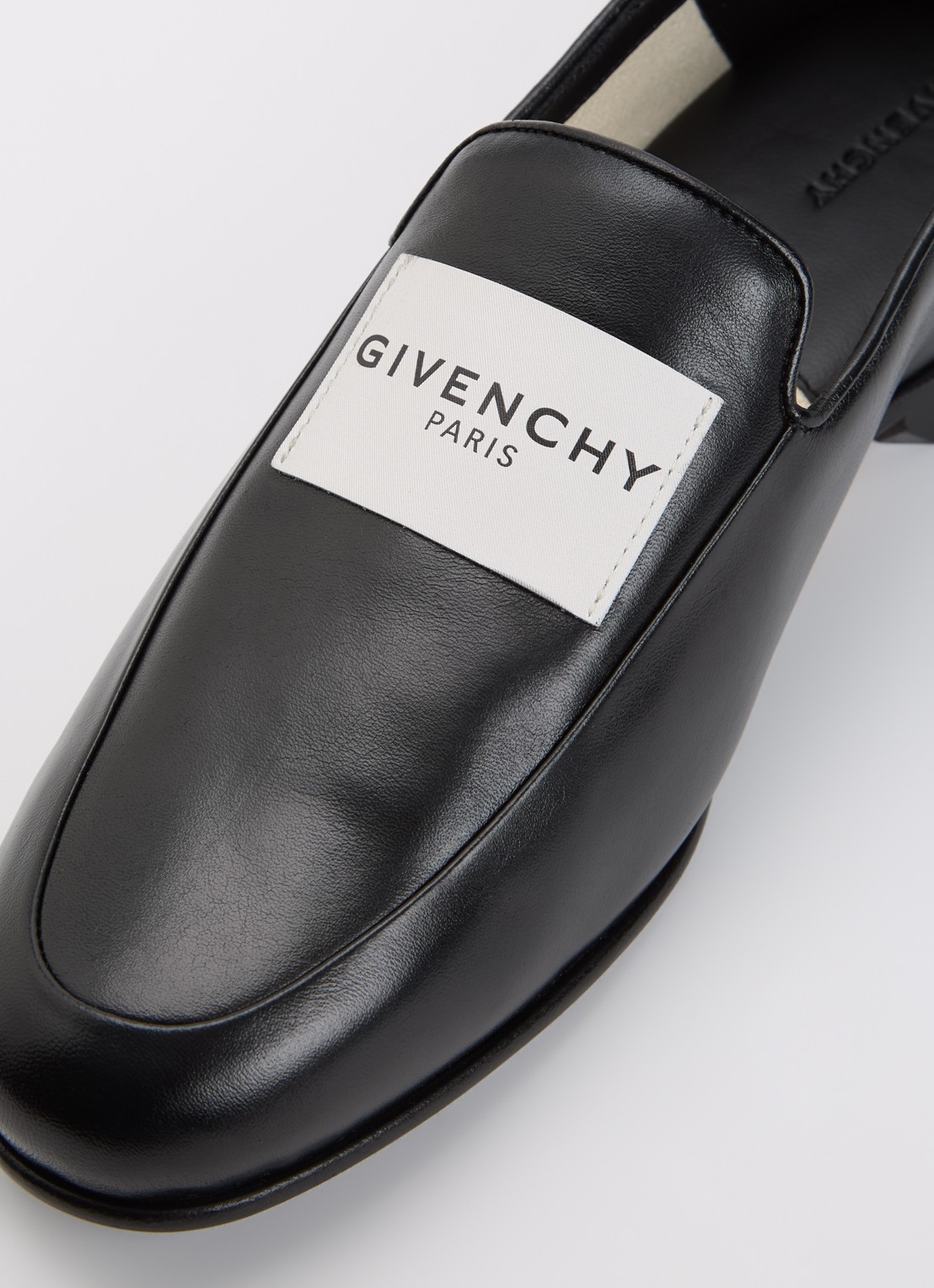 Givenchy Label loafer van lamsleer met logo - detail 4 zwart