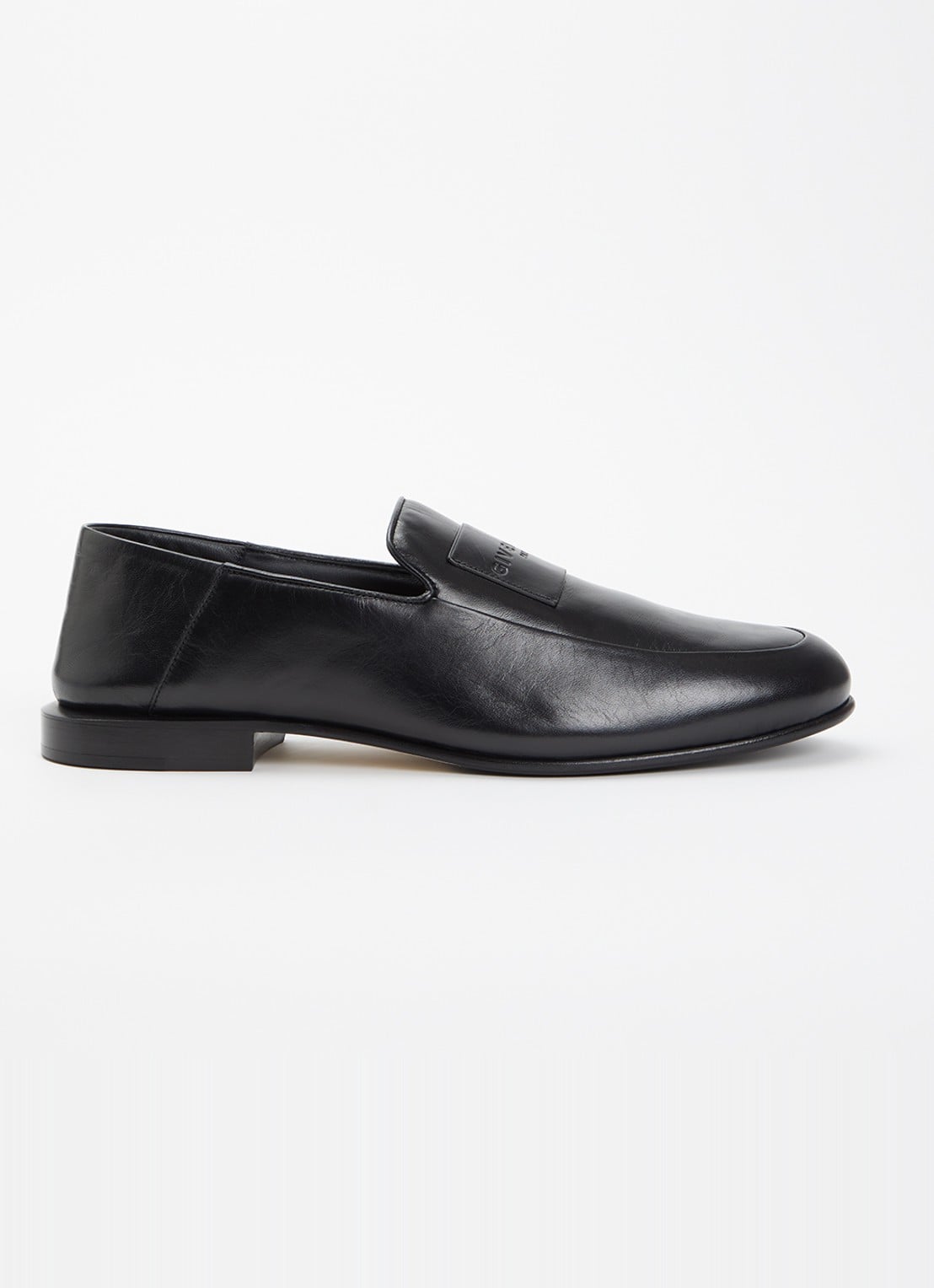 Givenchy Label loafer van lamsleer - voorkant zwart
