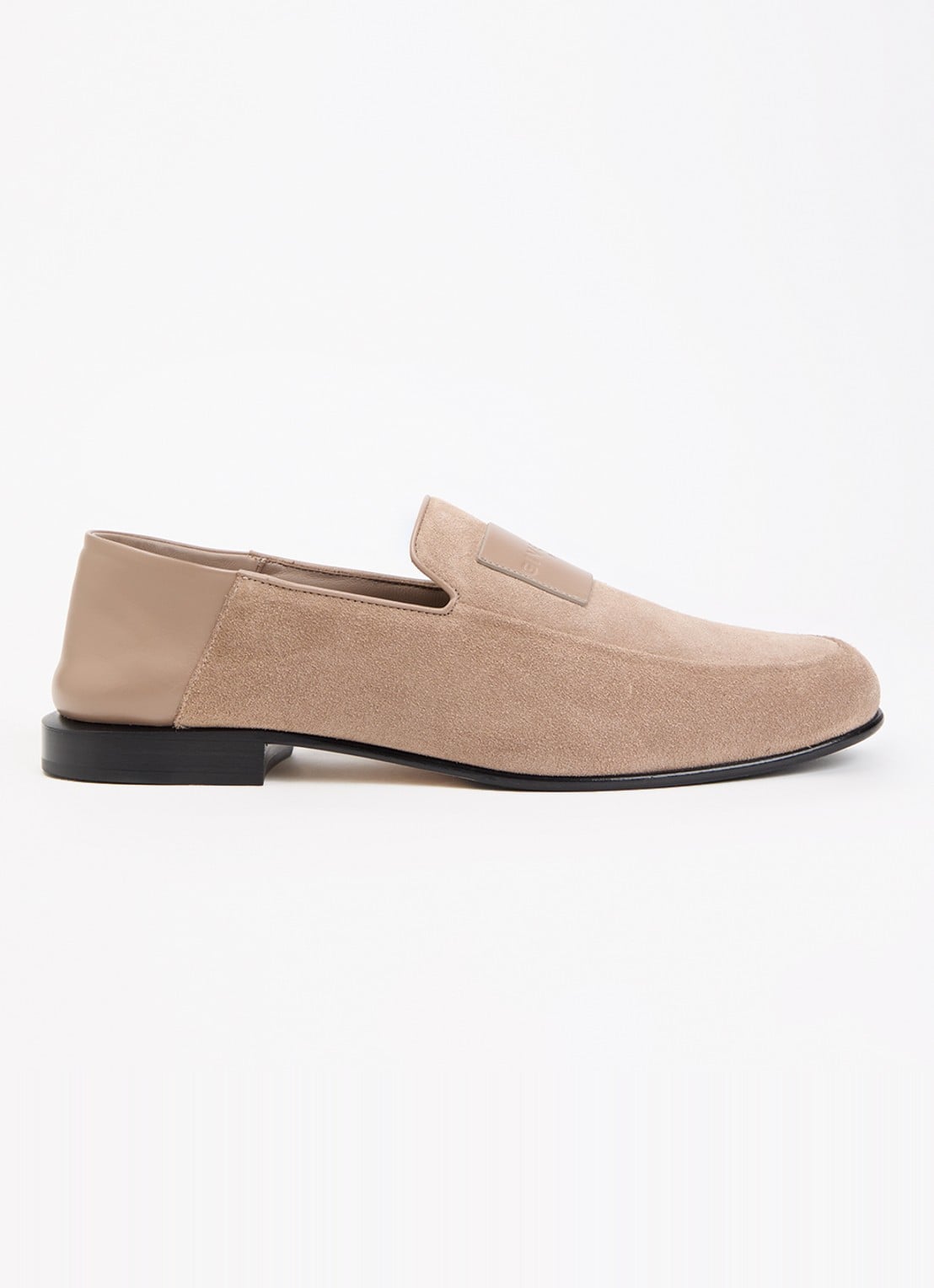 Givenchy Label loafer van suéde  - voorkant 2 taupe