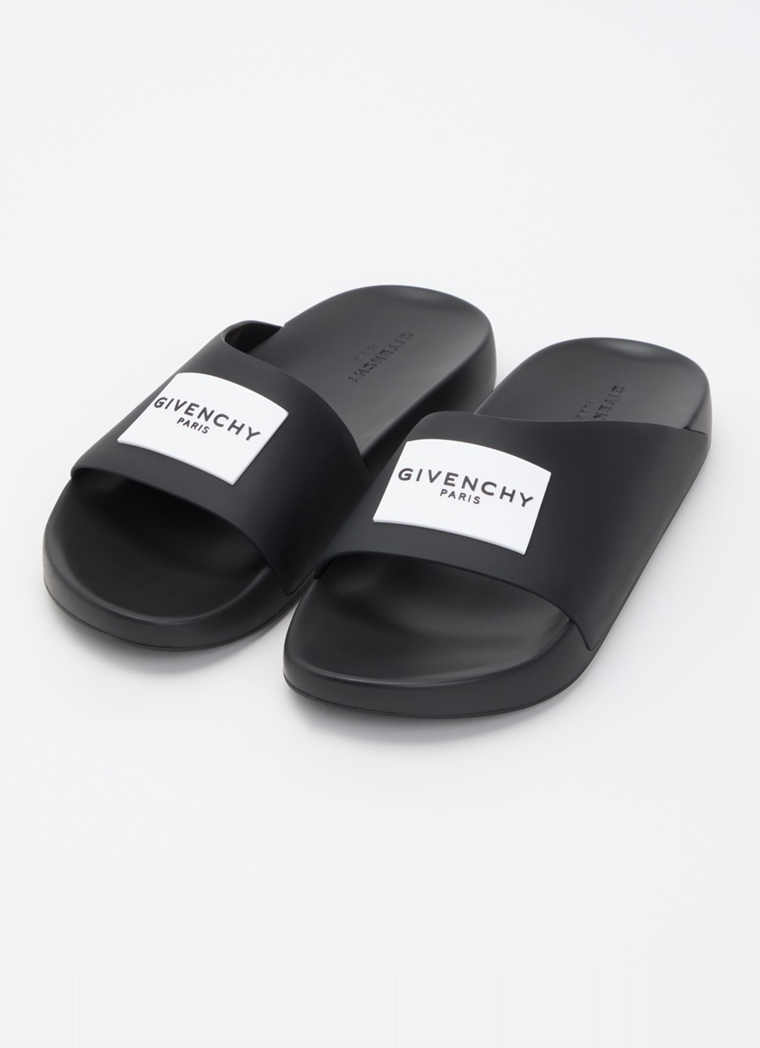 Givenchy Label Slide slipper met logo - detail 2 zwart