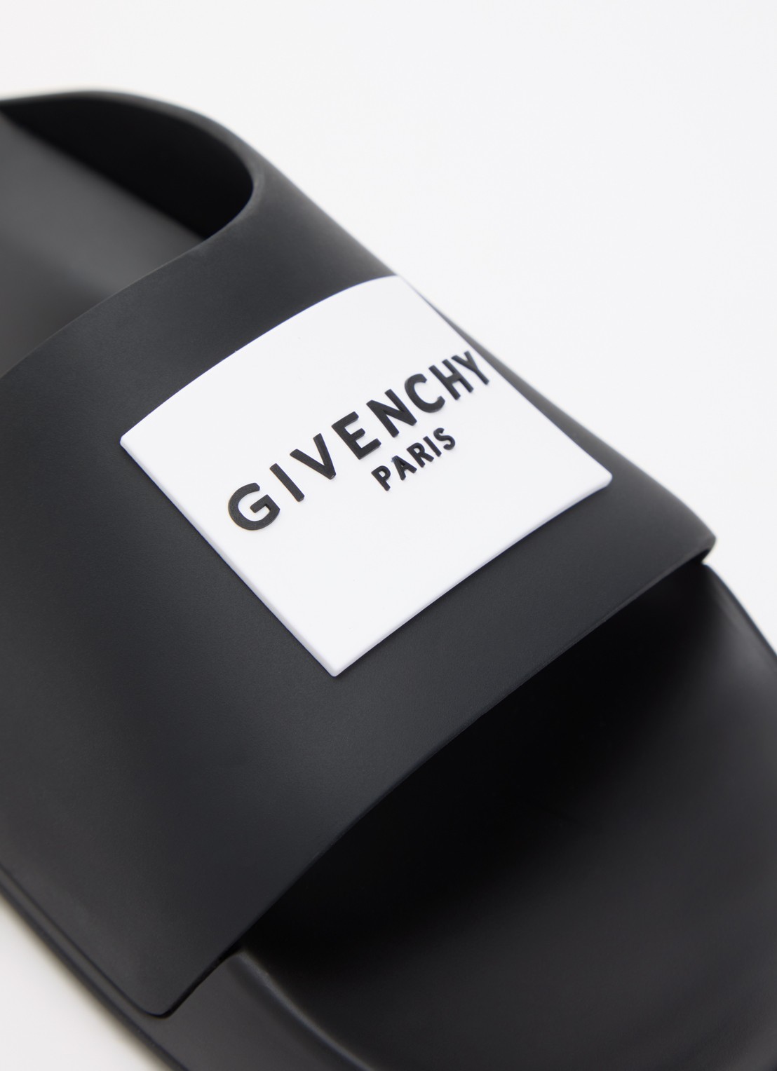 Givenchy Label Slide slipper met logo - detail 5 zwart