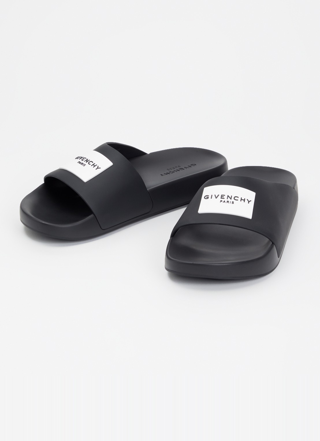 Givenchy Label Slide slipper met logo - detail 3 zwart