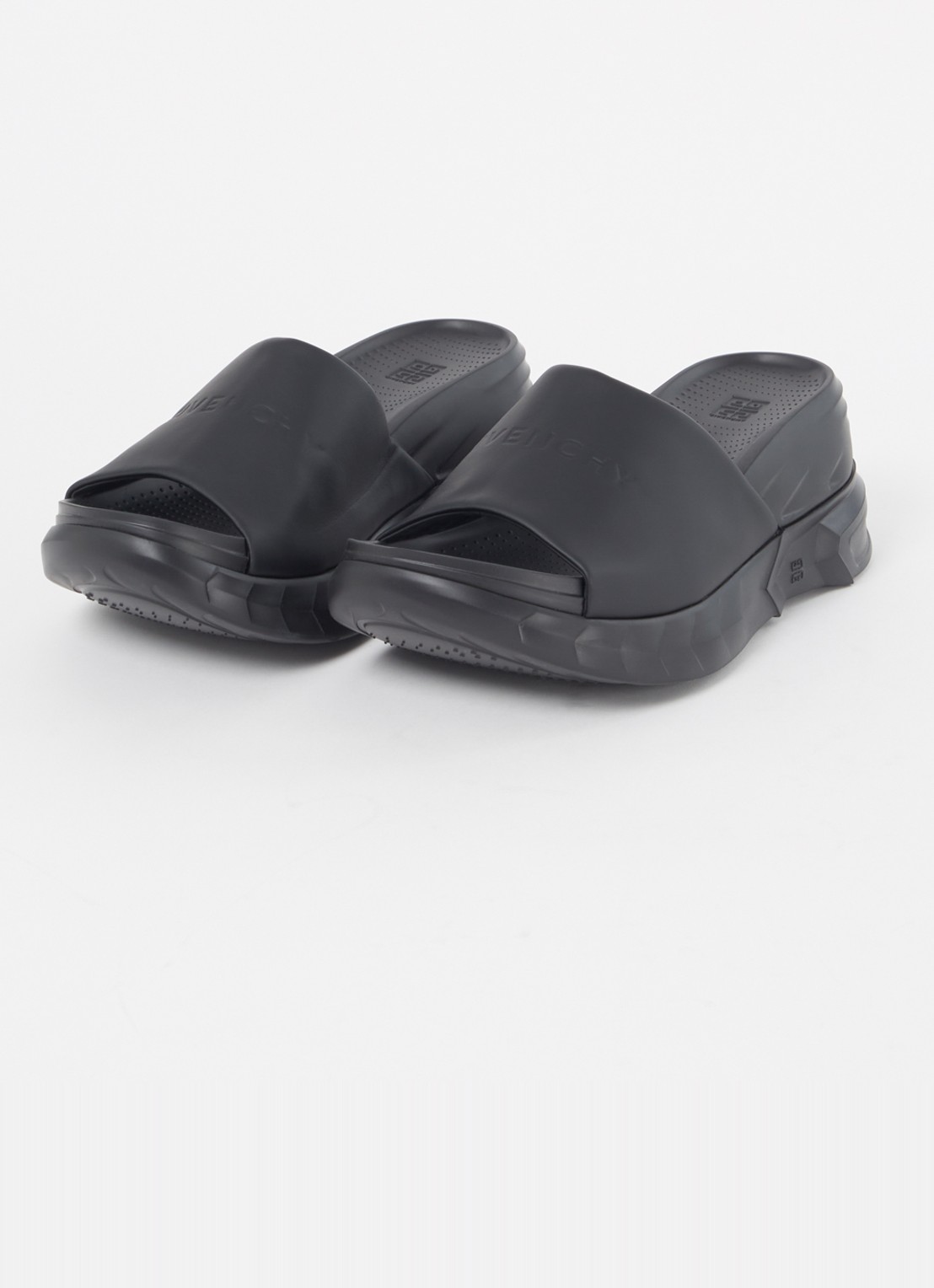 Givenchy Marshmallow slipper met logo - detail 3 zwart