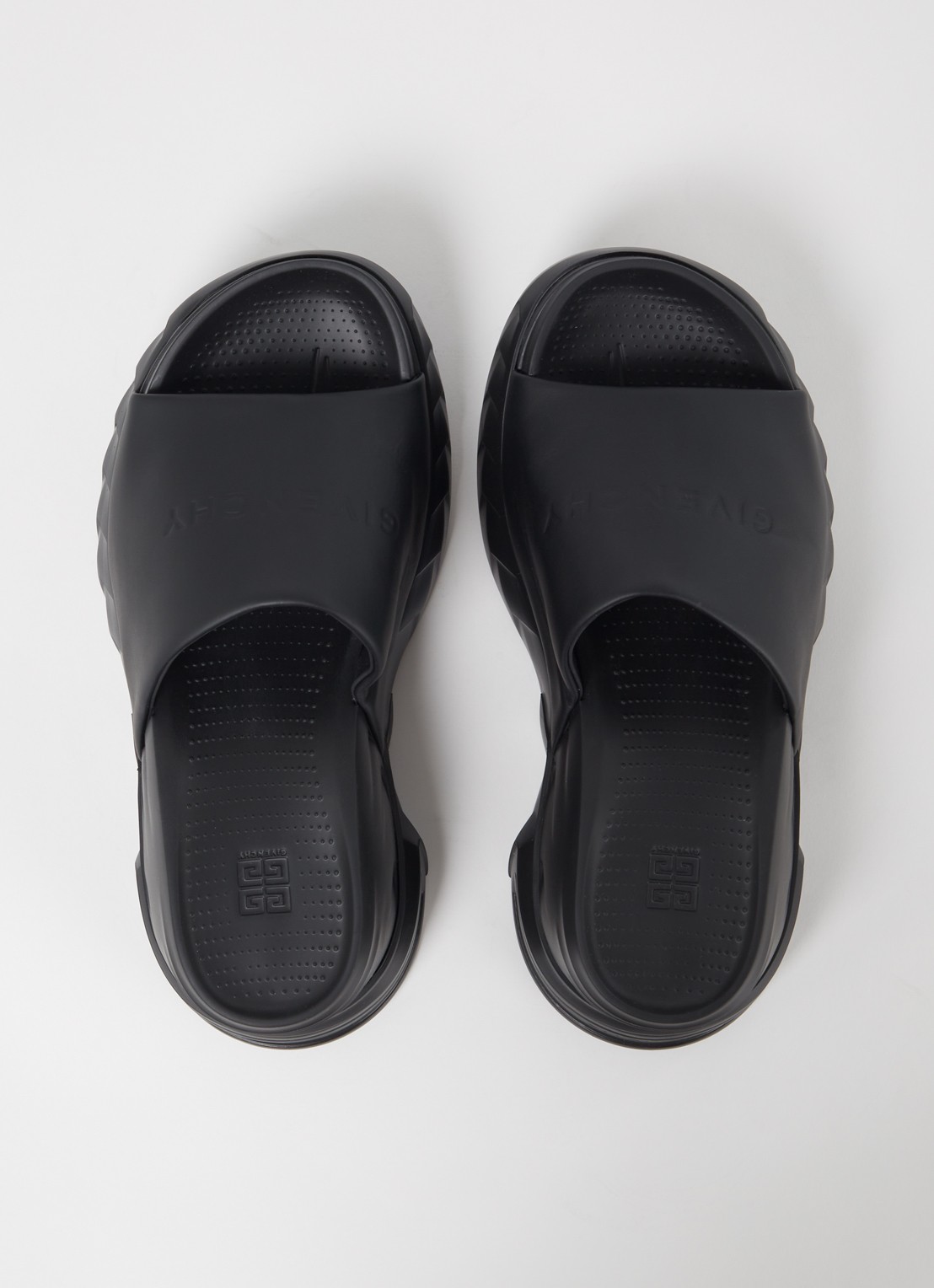 Givenchy Marshmallow slipper met logo - detail 4 zwart