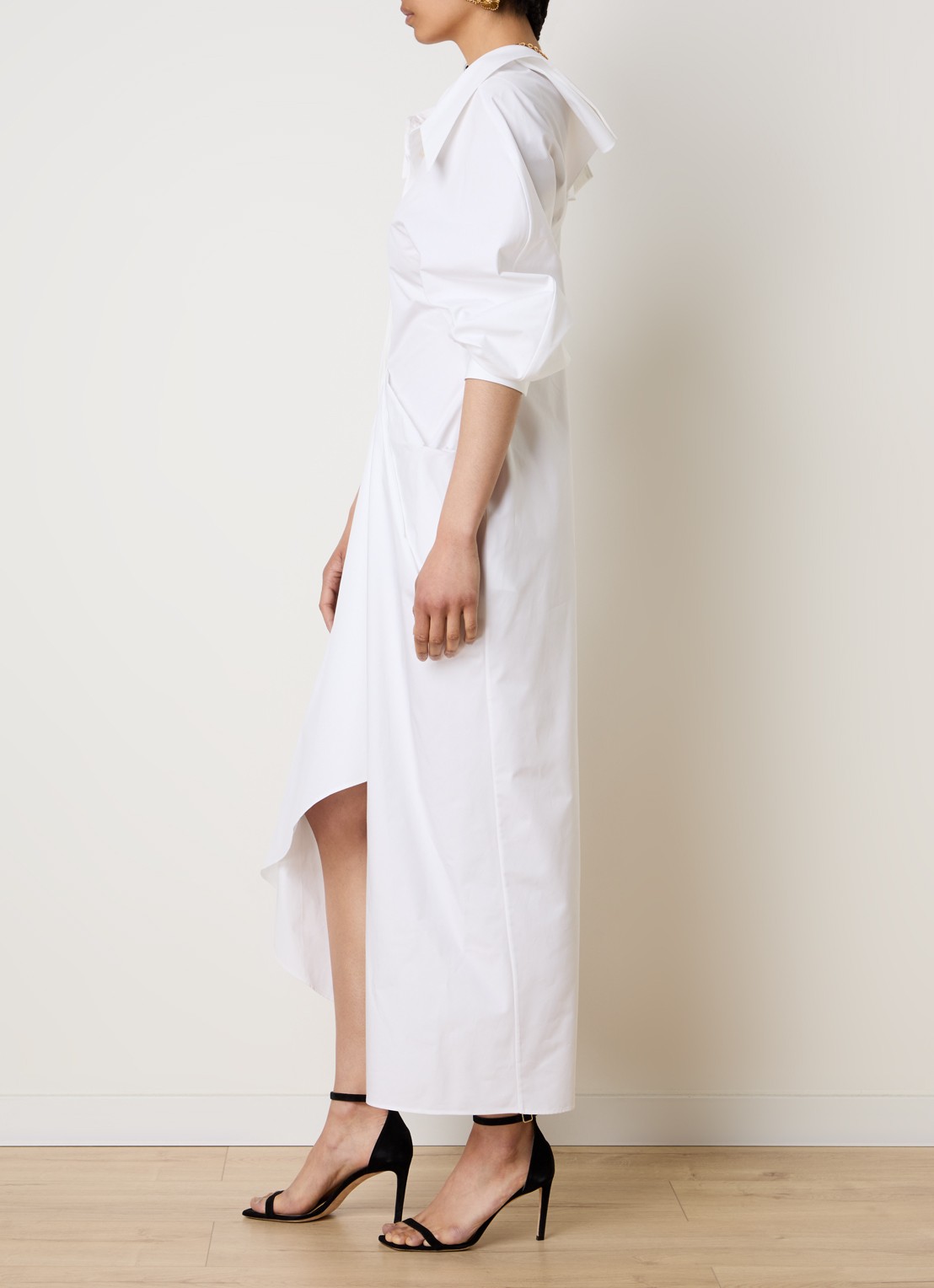 Givenchy Midi blouse jurk met kraag - achterkant wit