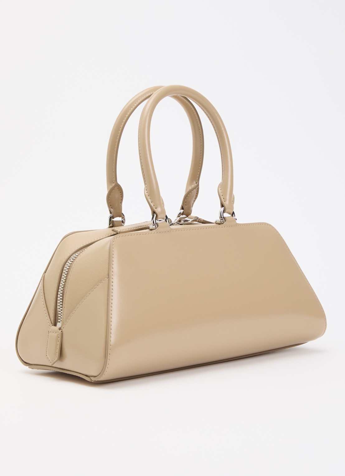 Givenchy Mini Antigona East-West handtas van kalfsleer met afneembare schouderriem - achterkant 8 beige