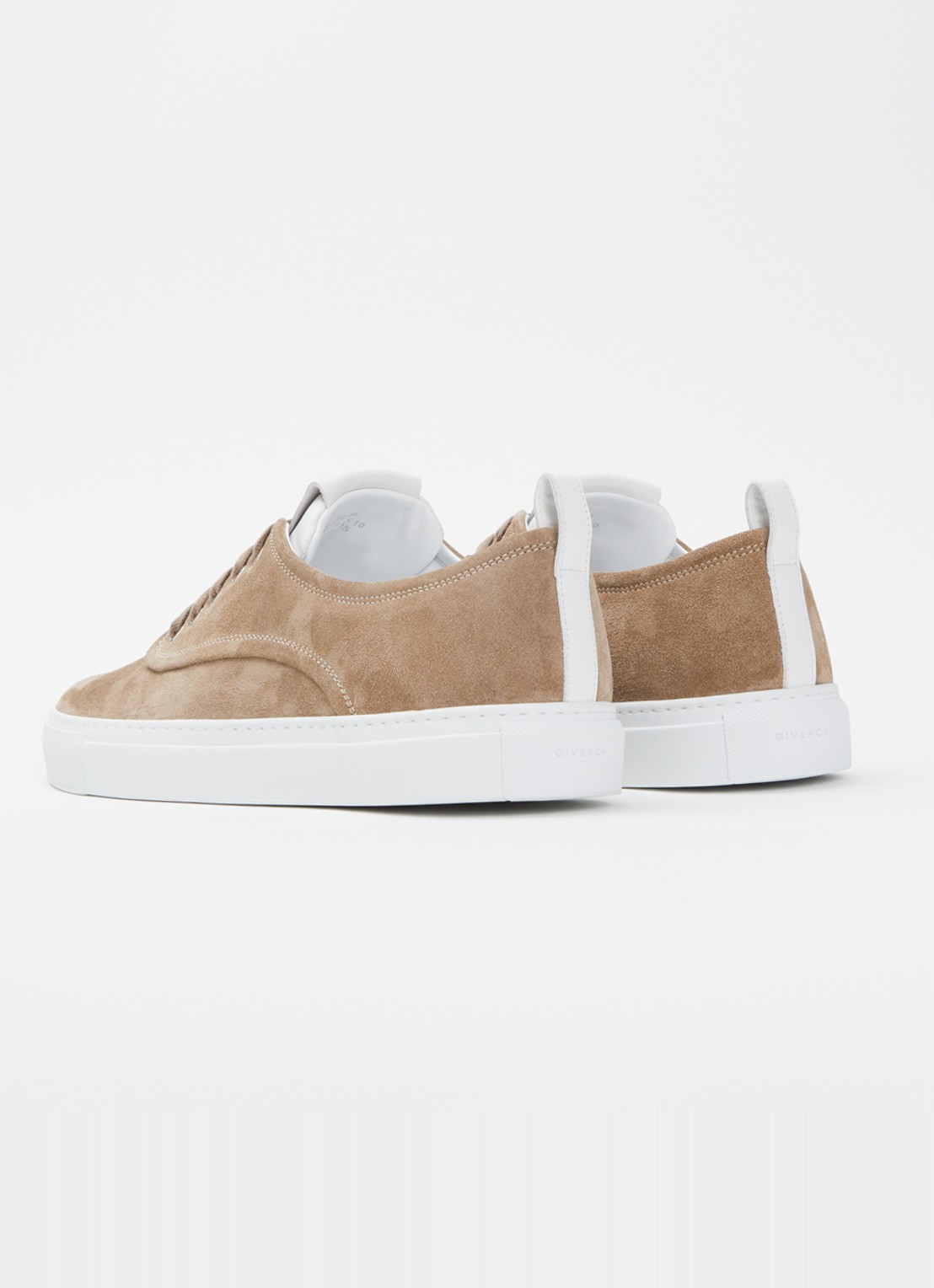 Givenchy New City sneaker van suède - achterkant 2 lichtbruin