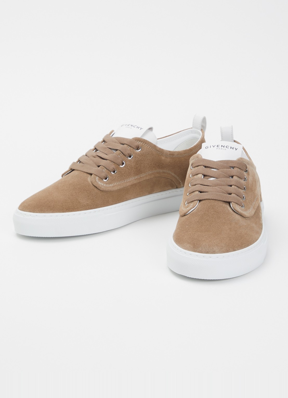 Givenchy New City sneaker van suède - detail 3 lichtbruin