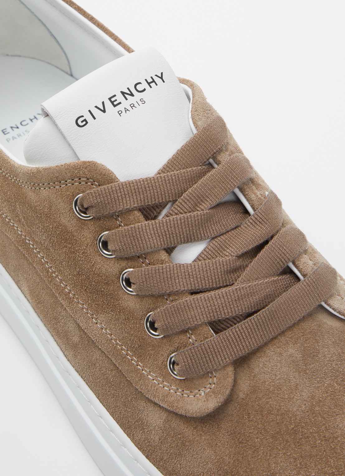 Givenchy New City sneaker van suède - detail 6 lichtbruin