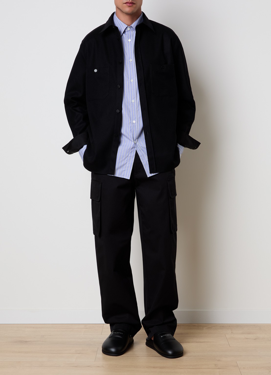 Givenchy Overshirt met borstzakken - voorkant 4 zwart