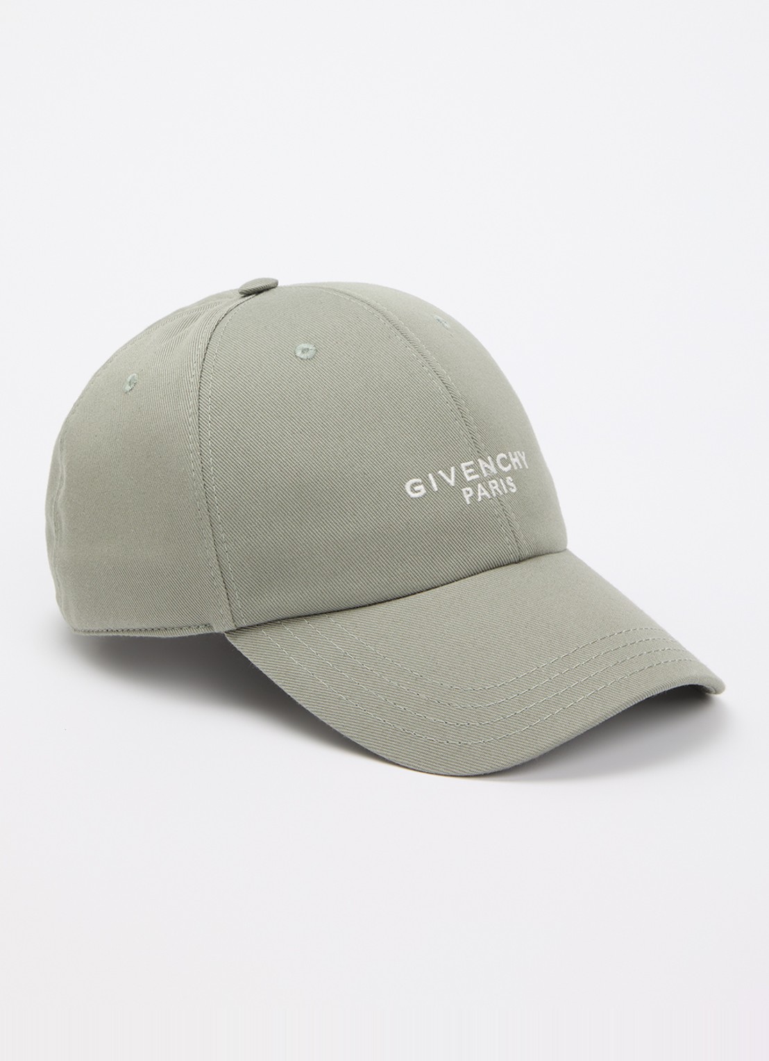 Givenchy Pet met logoborduring - voorkant olijfgroen