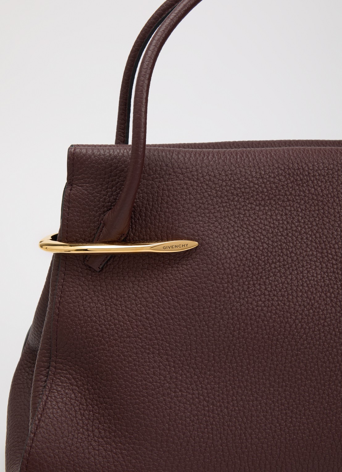 Givenchy Pinch Large handtas van kalfsleer met structuur - detail 3 aubergine
