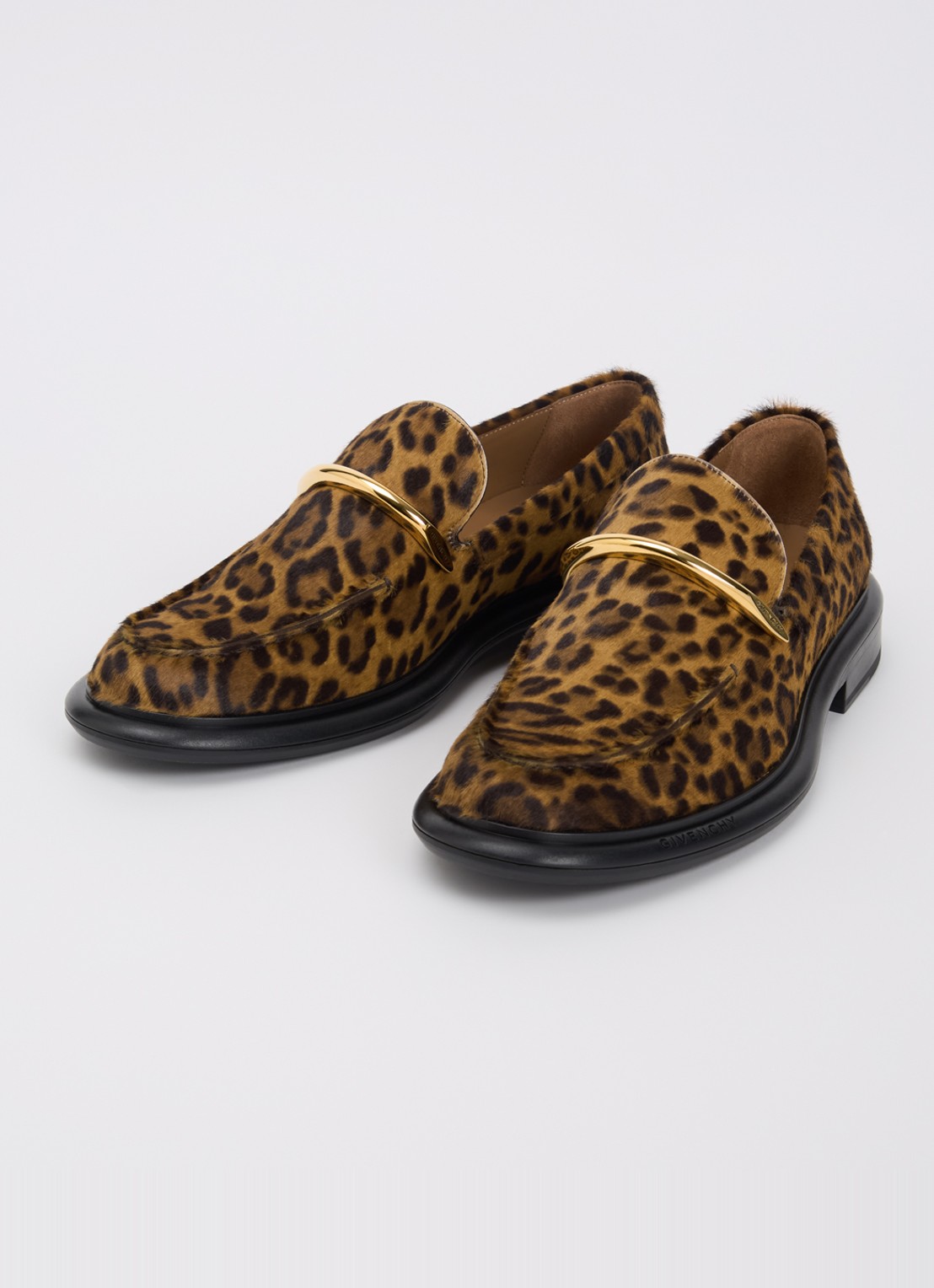 Givenchy Pinch loafer van kalfsleer met ponyhair - detail 3 camel
