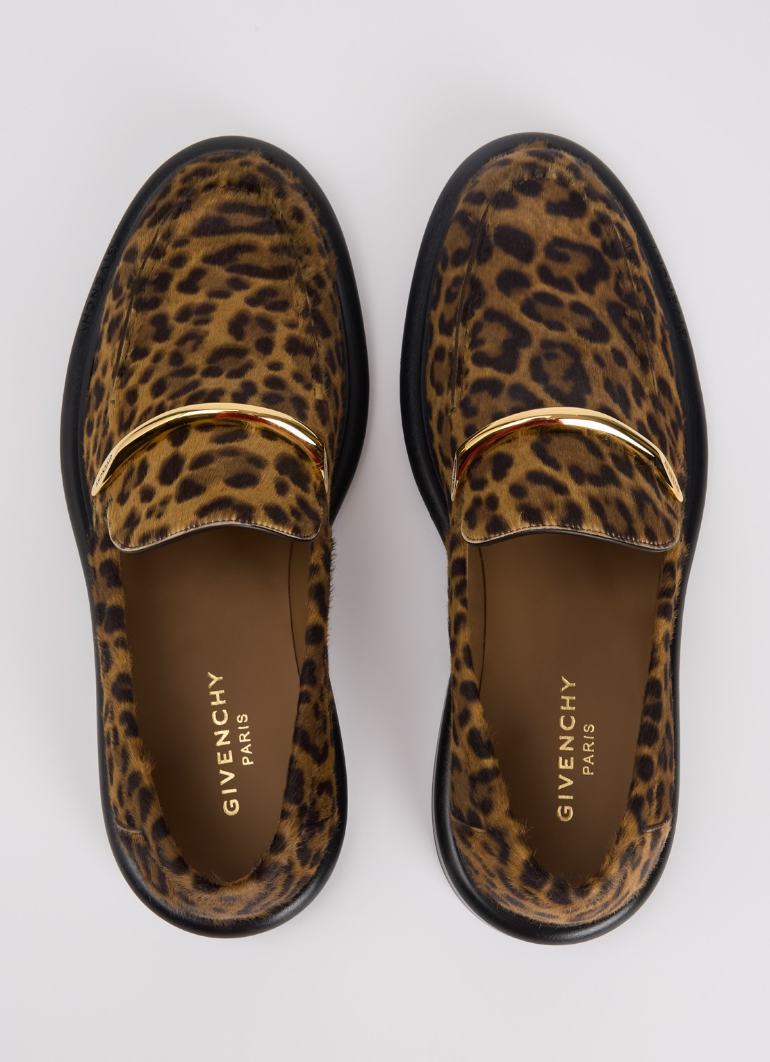 Givenchy Pinch loafer van kalfsleer met ponyhair - detail 4 camel
